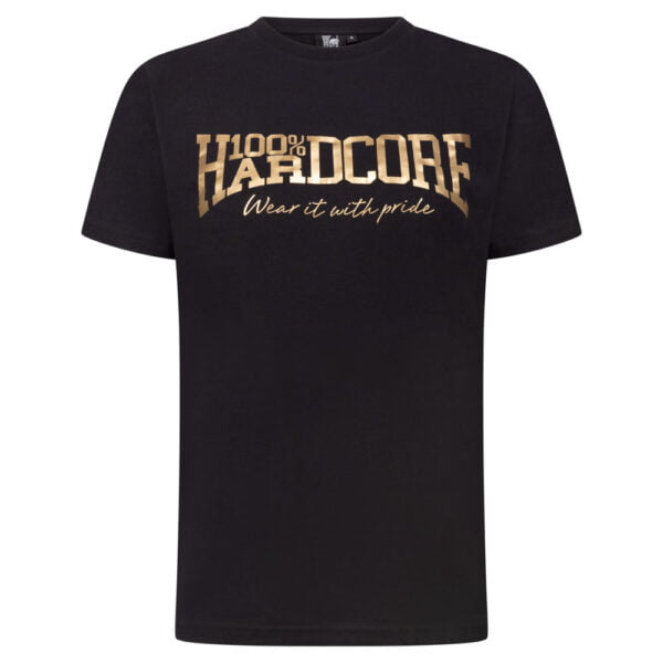 100% Hardcore Girlie Shirt Essential Black Gold