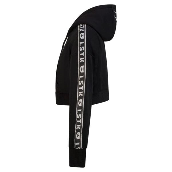 LSTK Cropped Kapuzenpullover Logo Schwarz – Bild 2