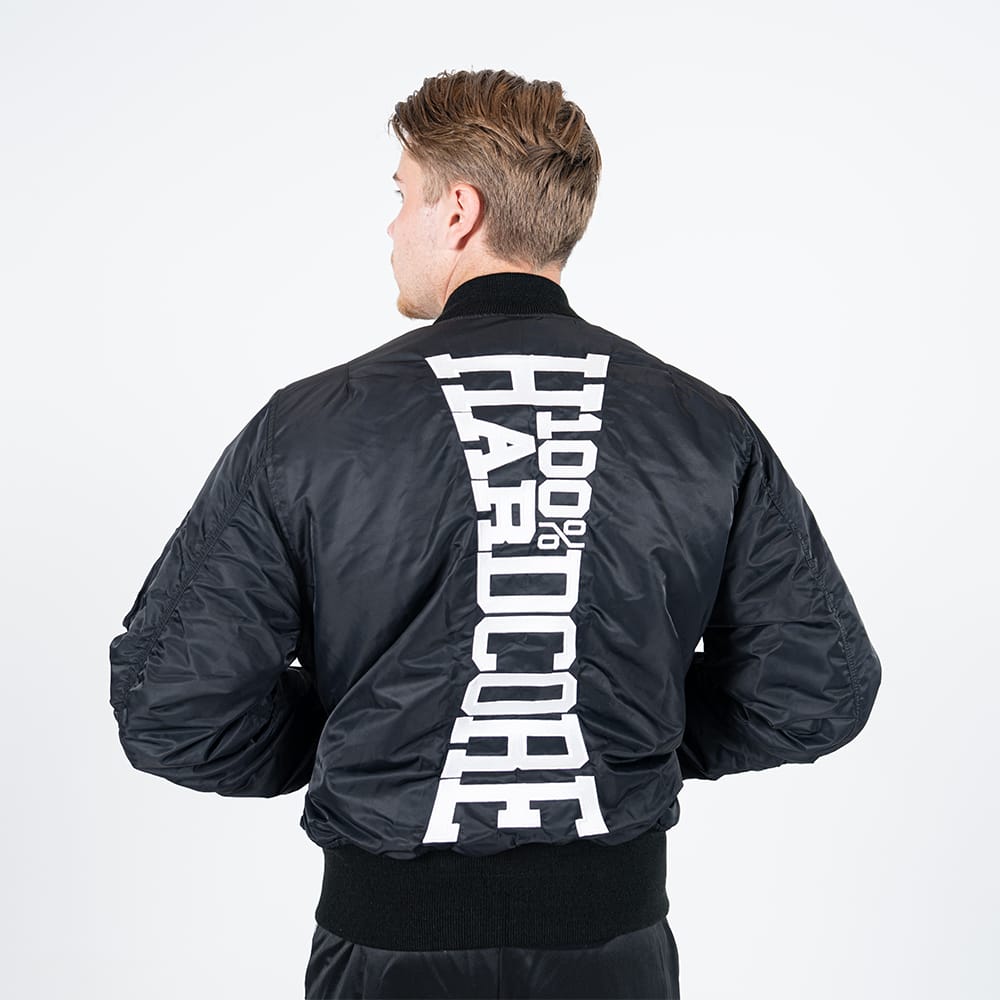 100% Hardcore Bomberjacke Vertical Black – Bild 3