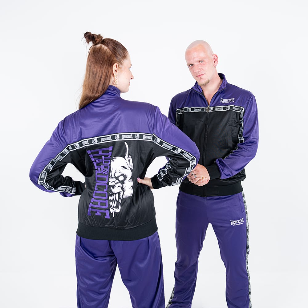 100% Hardcore Trainingsjacke Essential purple – Bild 2