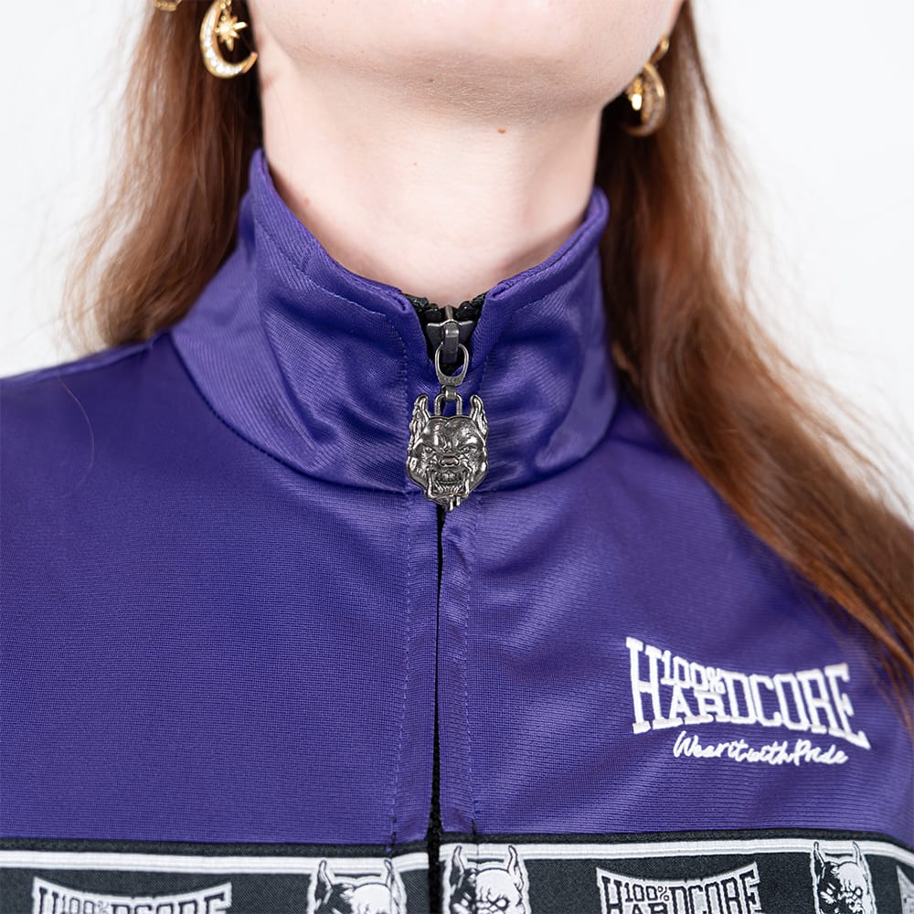 100% Hardcore Trainingsjacke Essential purple – Bild 5