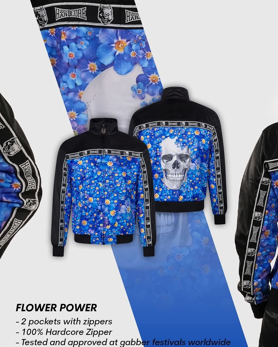 100% Hardcore Girlie Trainingsjacke Flower Power – Bild 2