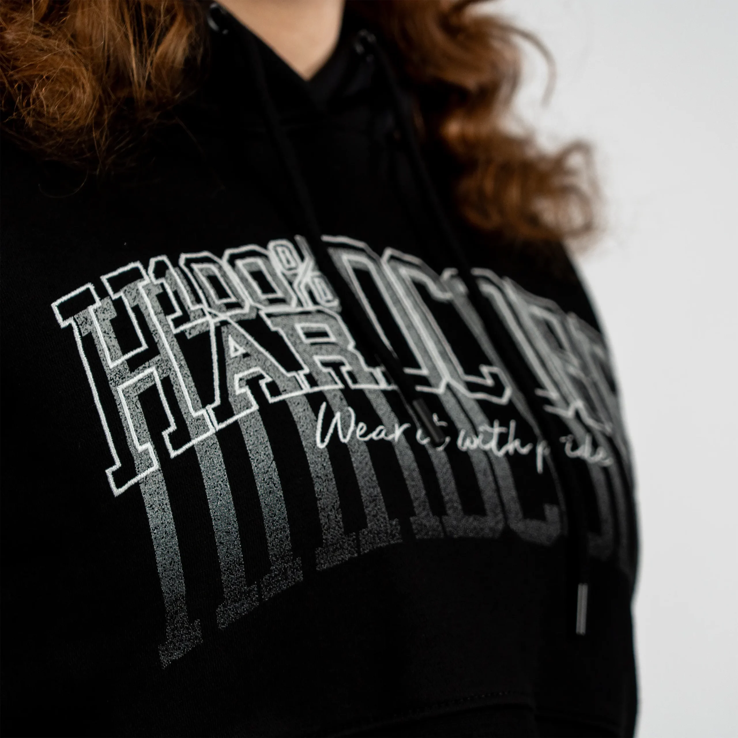 100% Hardcore Cropped Kapuzenpullover Faded – Bild 2