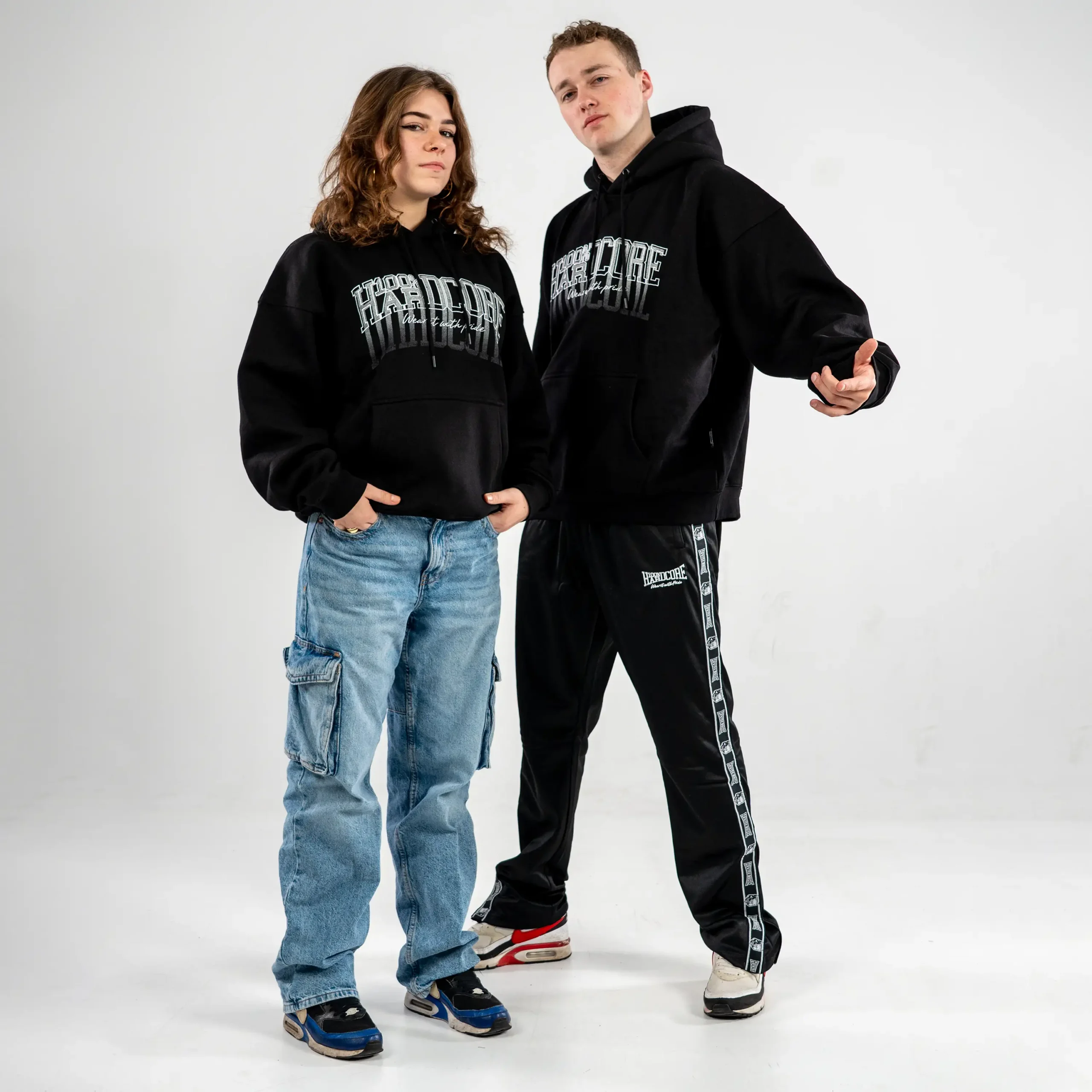 100% Hardcore Oversized Hoodie Faded Black - Image 6