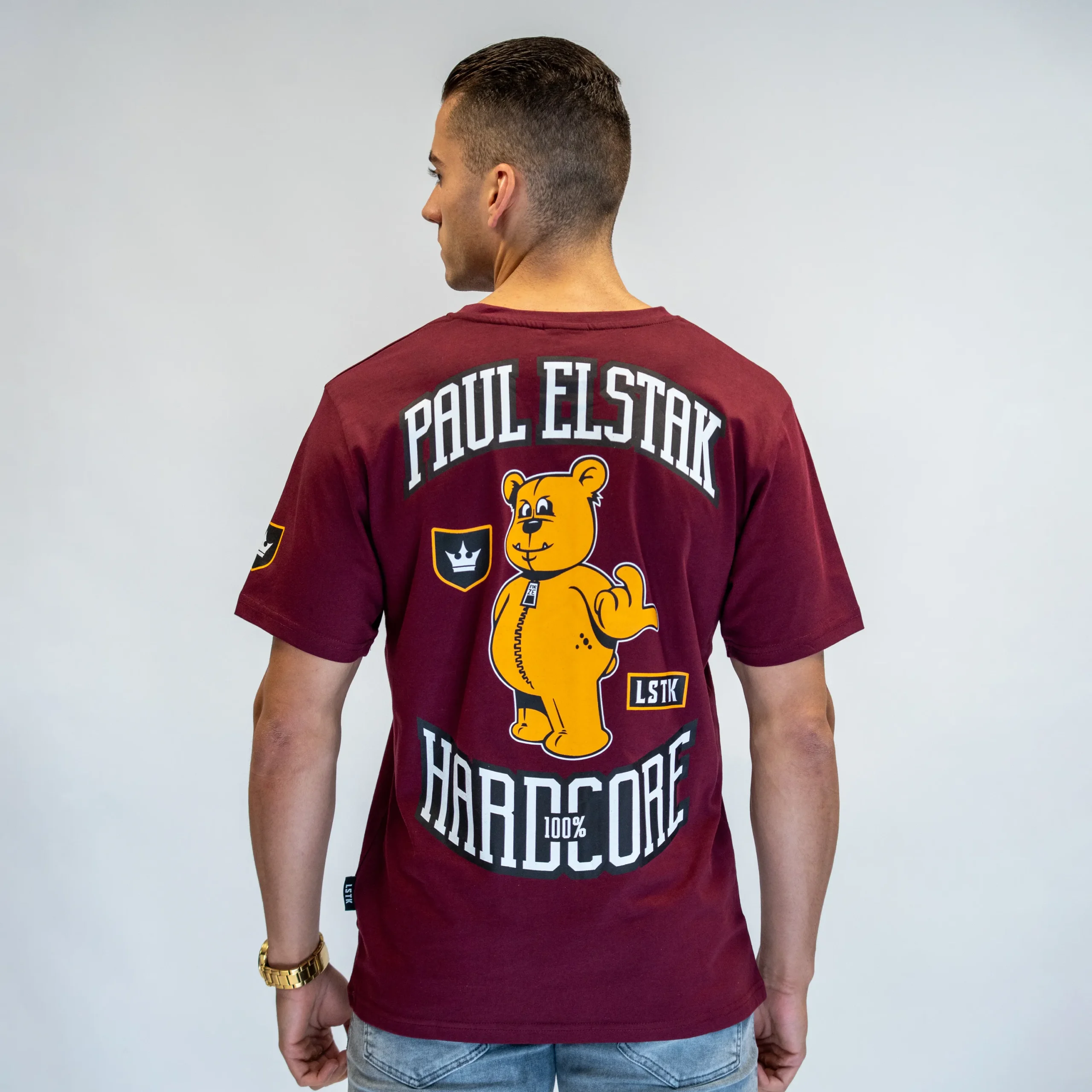 100% Hardcore - T-shirt Paul Elstak Bordeaux