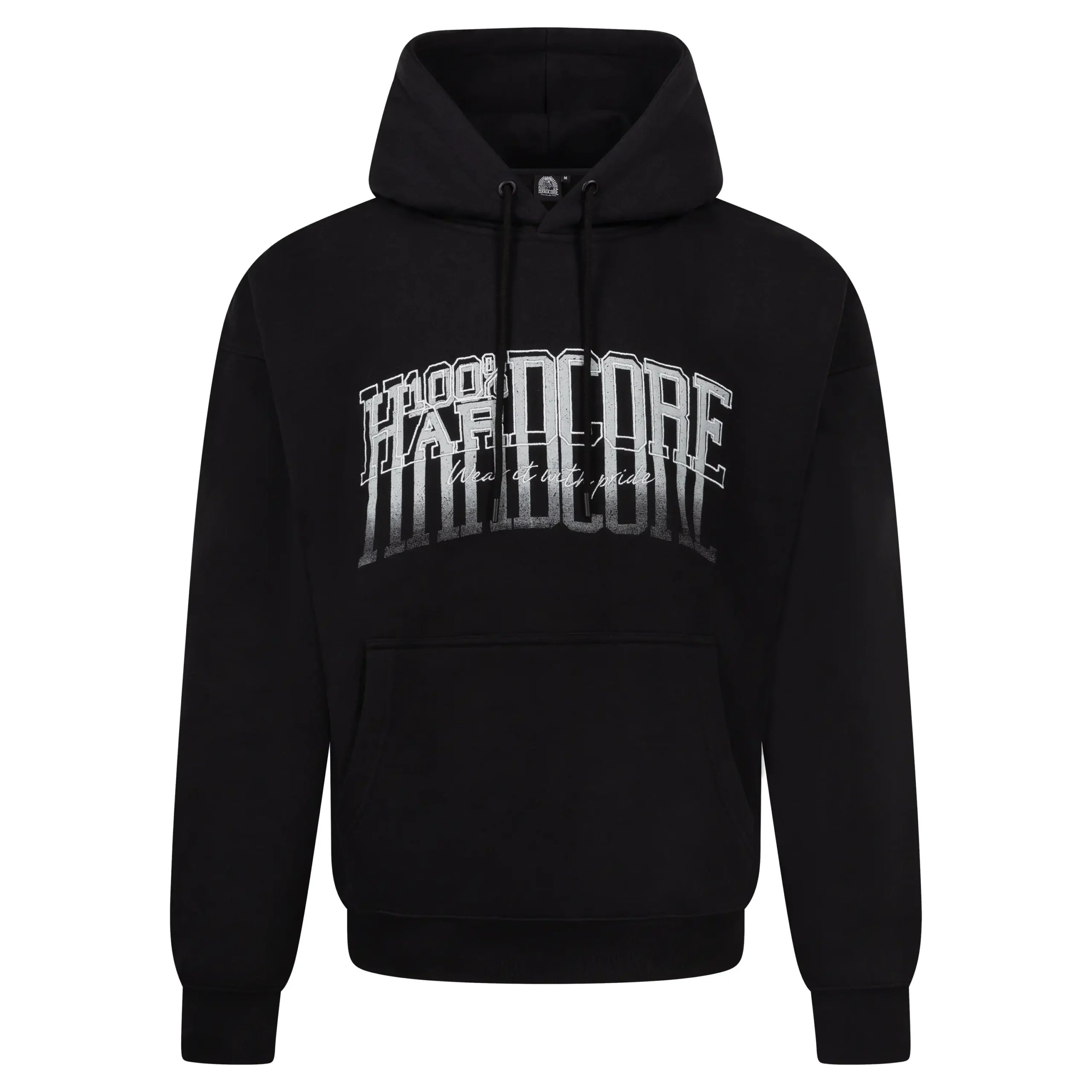 100% Hardcore Oversized Hoodie Faded Black