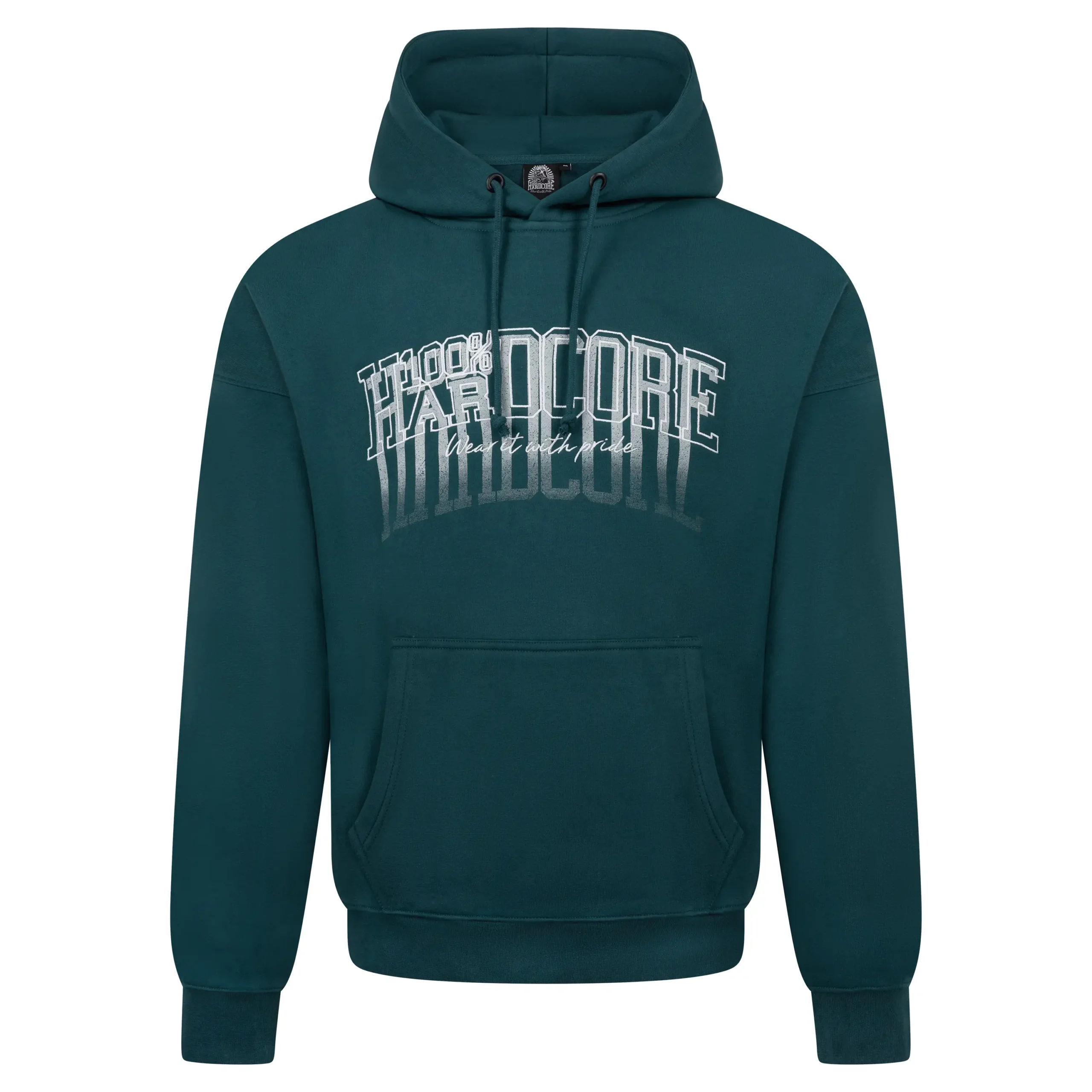 100% Hardcore Oversized Hoodie Faded Teal