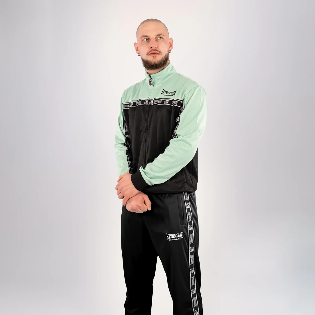 100% Hardcore Trainingsanzug komplett Essential Mint/Black – Bild 4