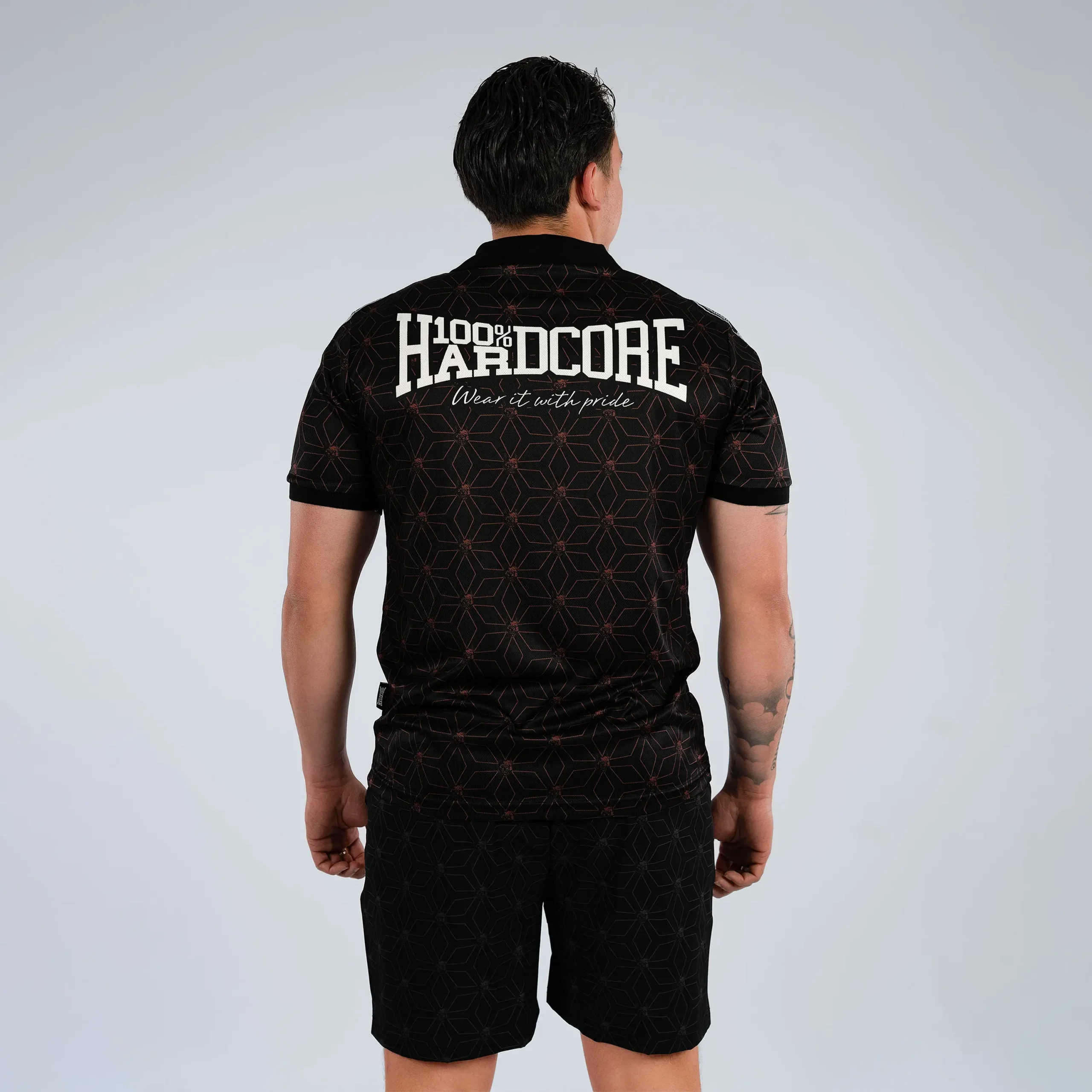 T-shirt de football 100 % Hardcore Essential Taped Rouge – Image 2
