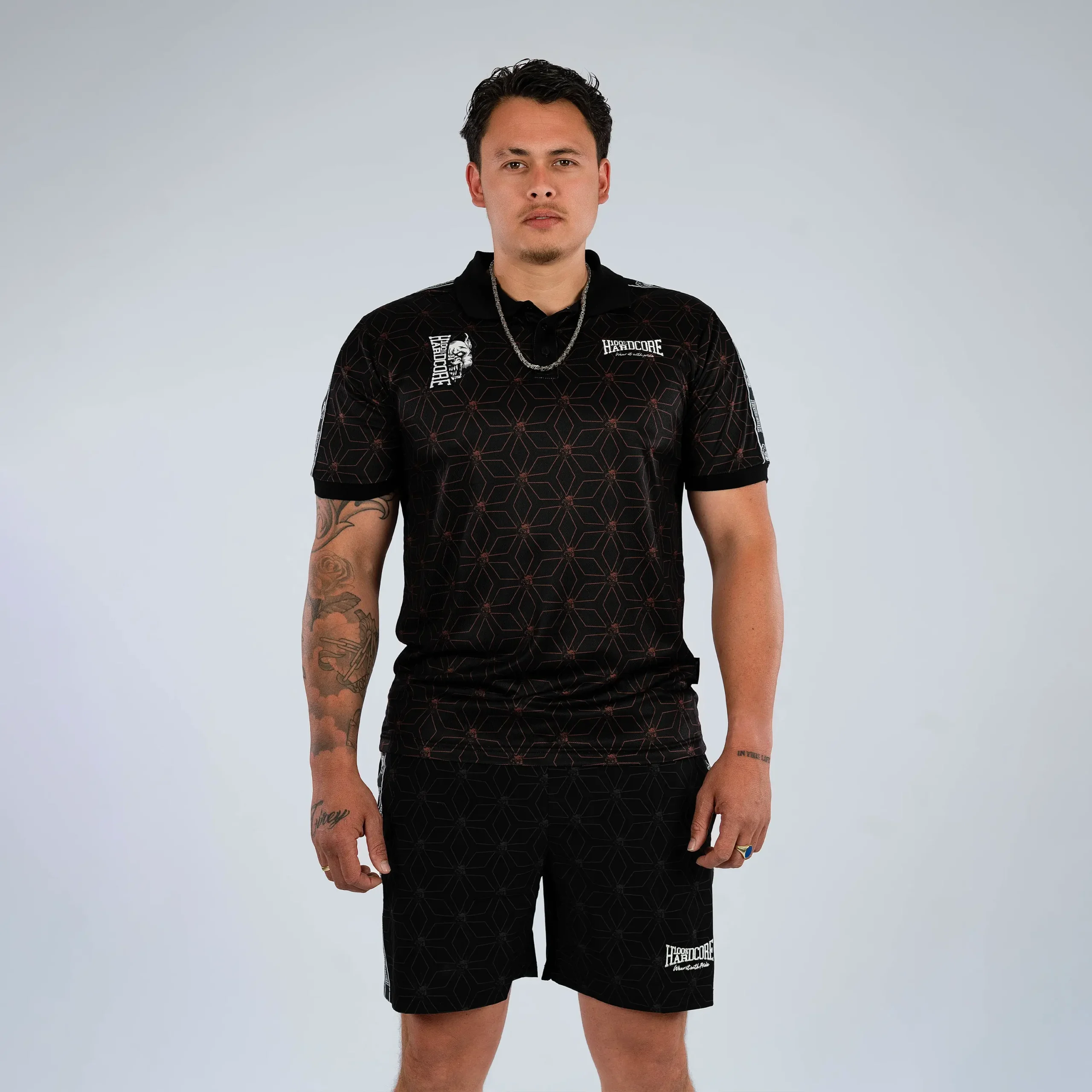 T-shirt de football 100 % Hardcore Essential Taped Rouge – Image 4