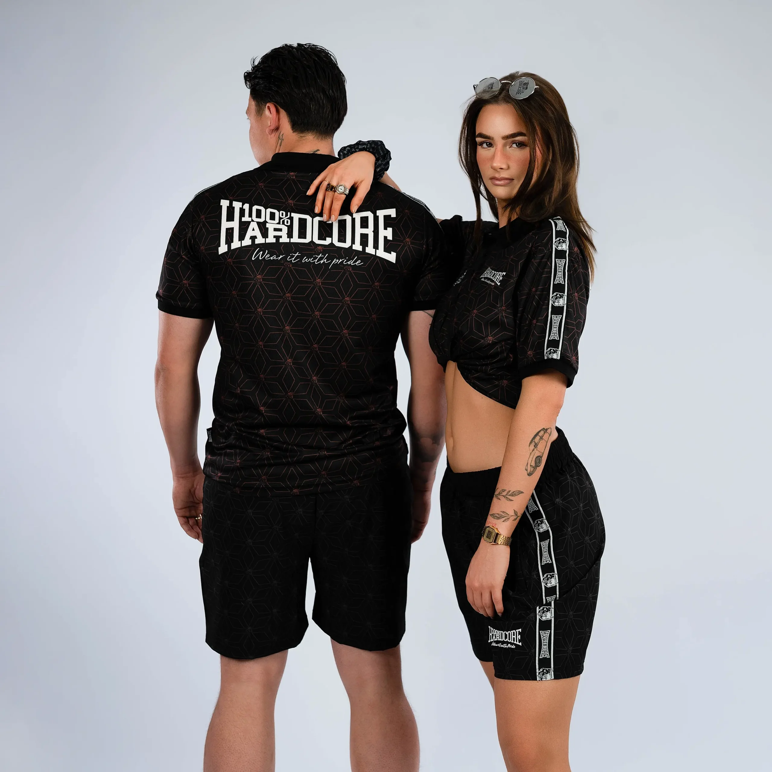T-shirt de football 100 % Hardcore Essential Taped Rouge – Image 5