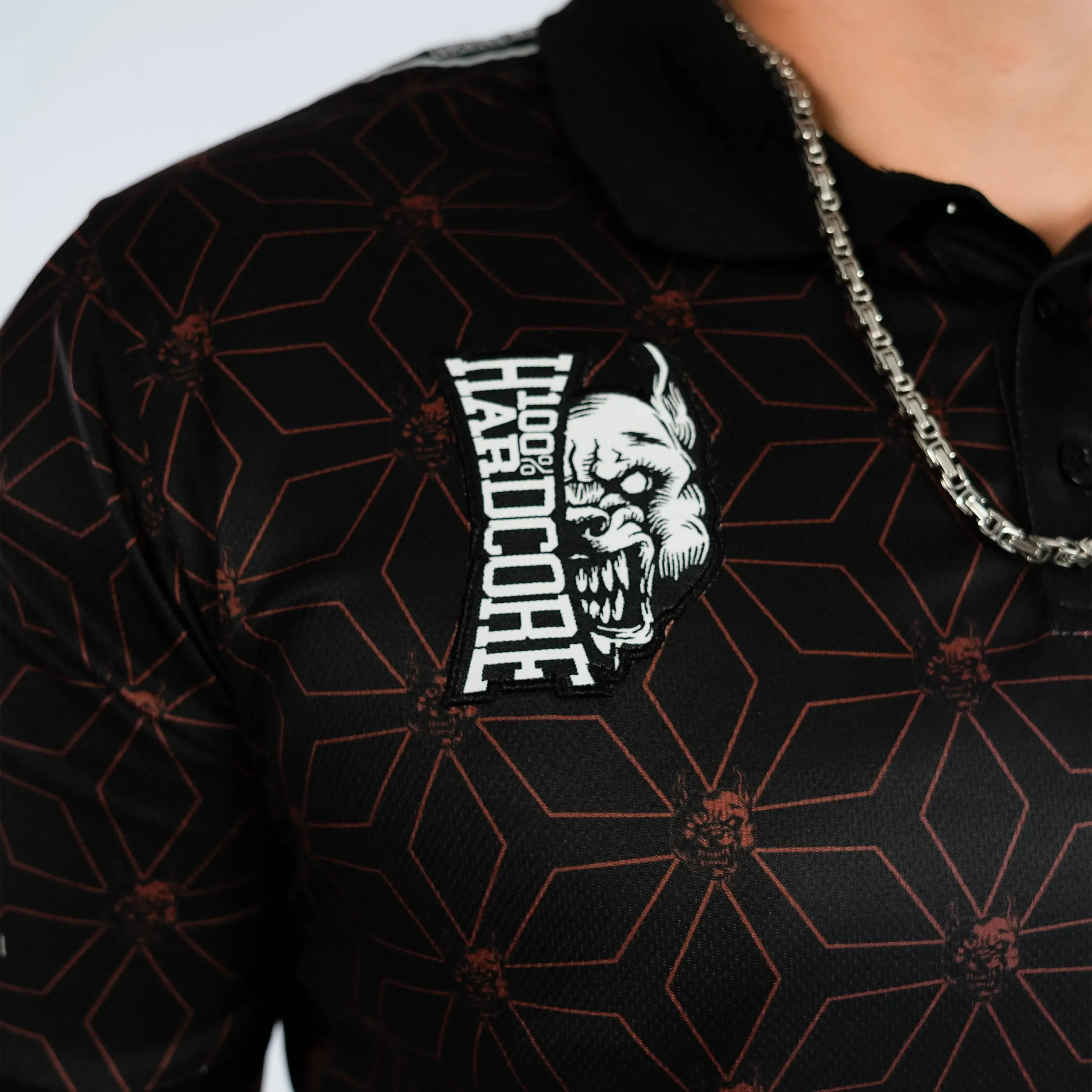 T-shirt de football 100 % Hardcore Essential Taped Rouge – Image 6