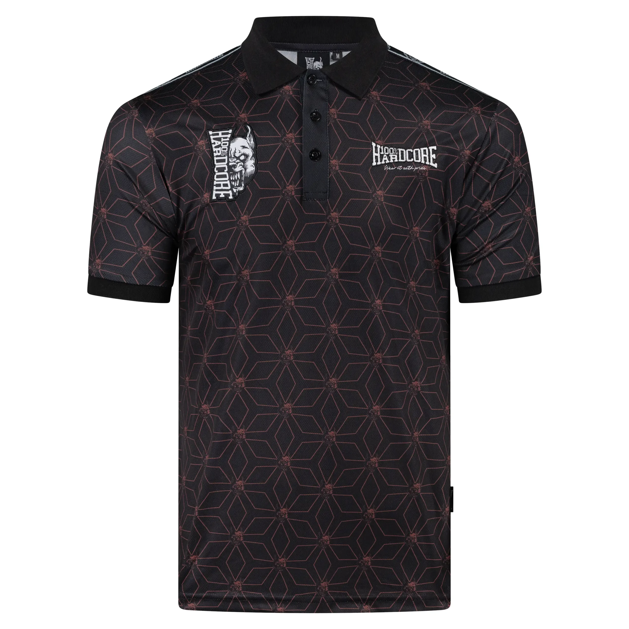 T-shirt de football 100 % Hardcore Essential Taped Rouge – Image 7