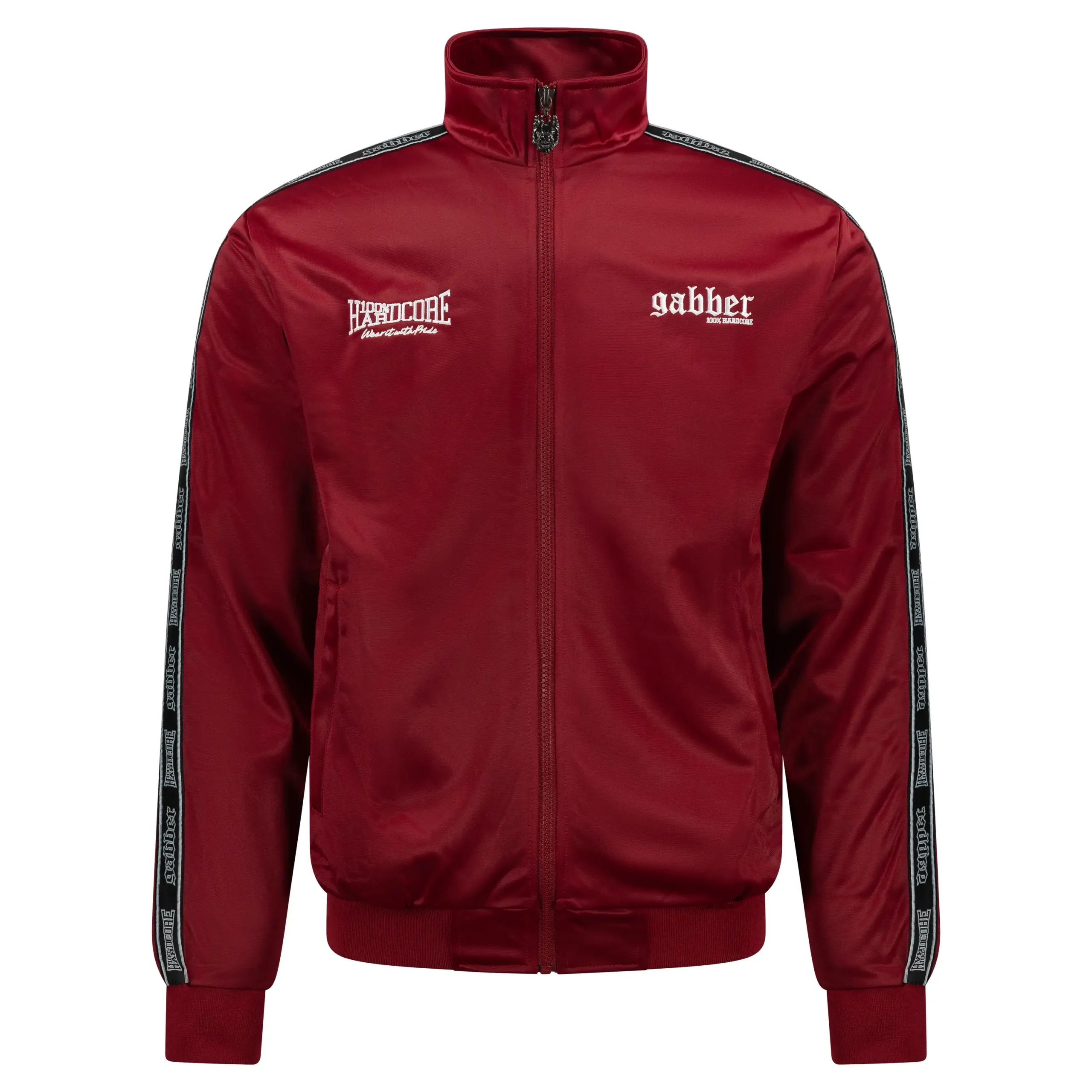 100% Hardcore Track Suit, Complete Gabber Burgundy – Image 2