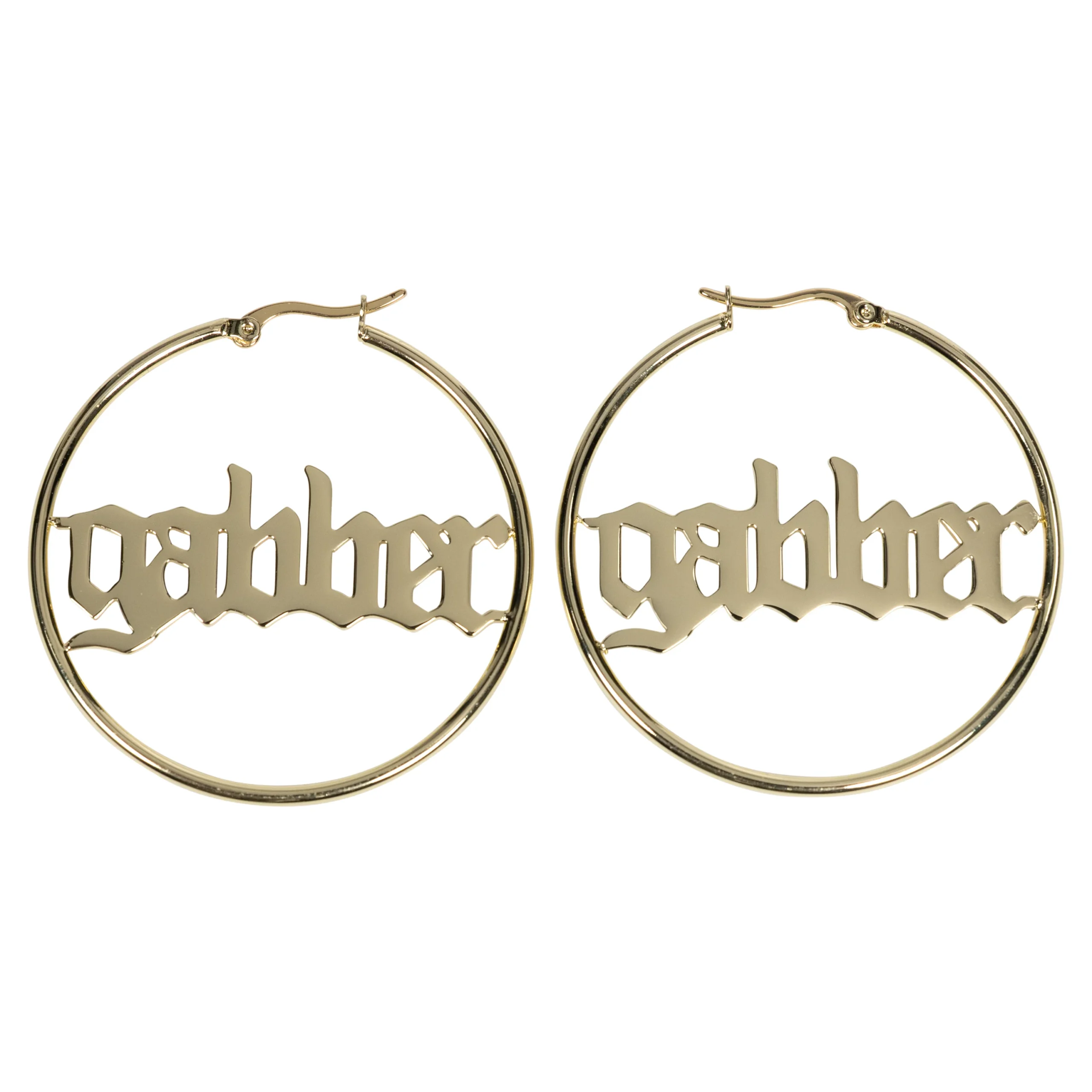 Gabber Ohrringe 5cm Gold