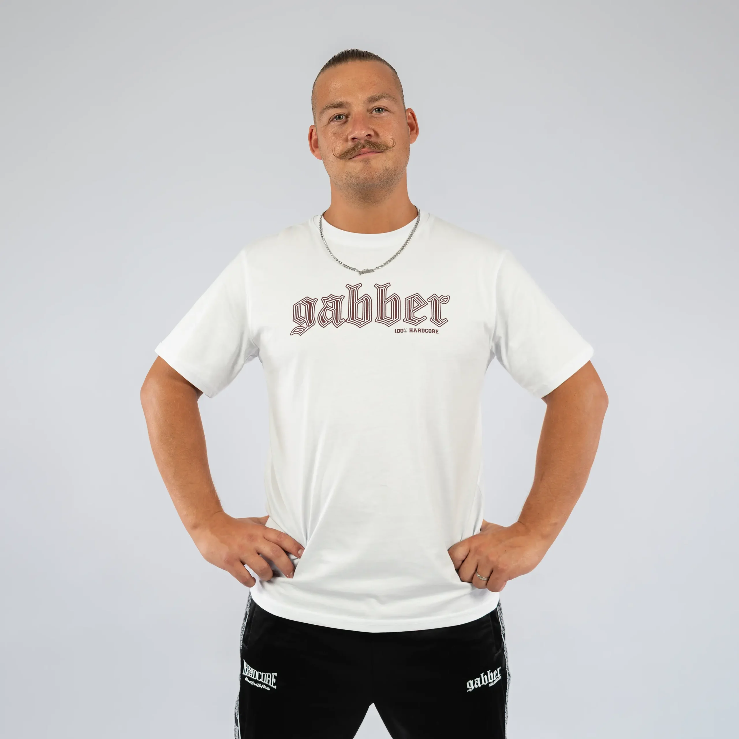 100% Hardcore Shirt Gabber Burgundy – Bild 7