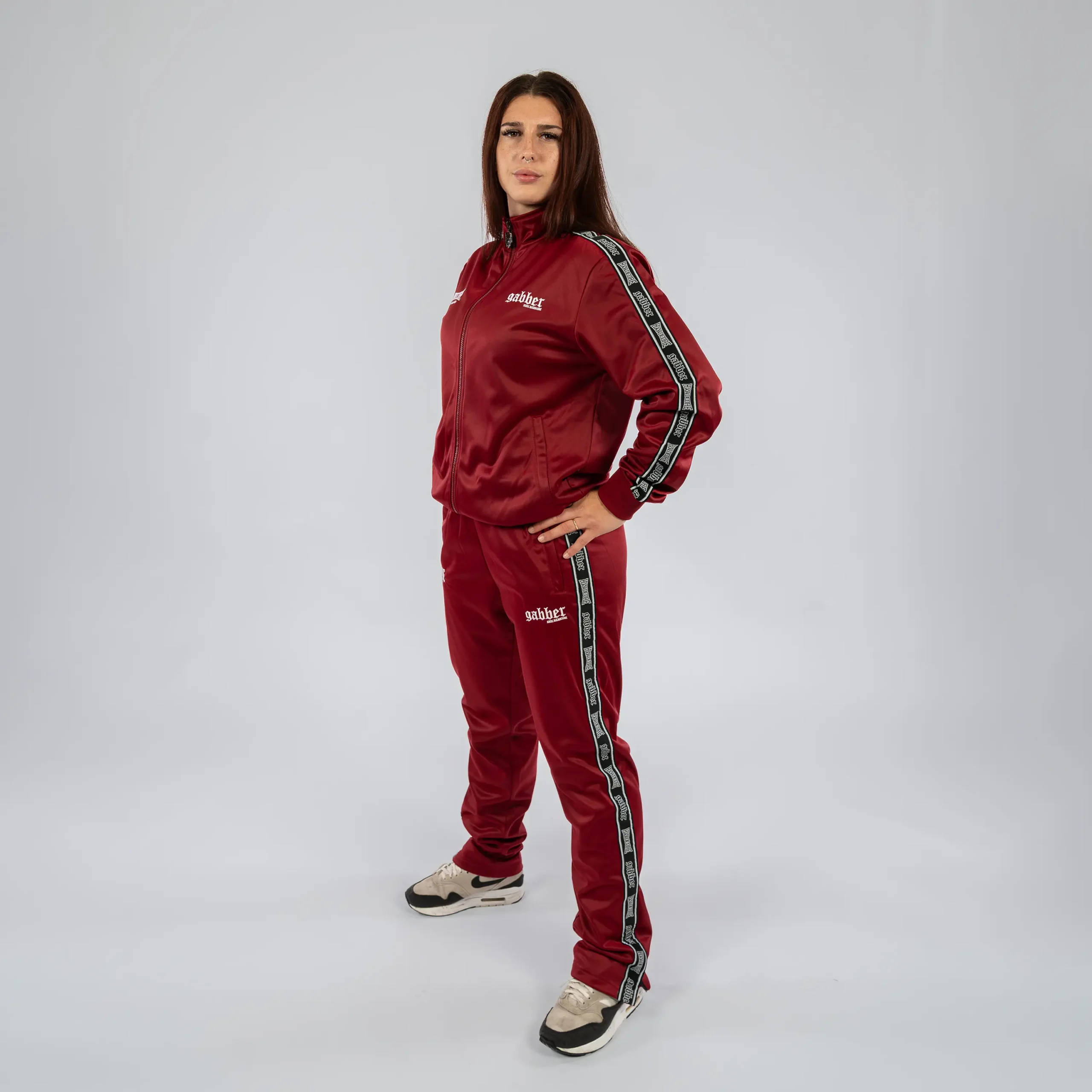 100% Hardcore Track Suit, Complete Gabber Burgundy – Image 6