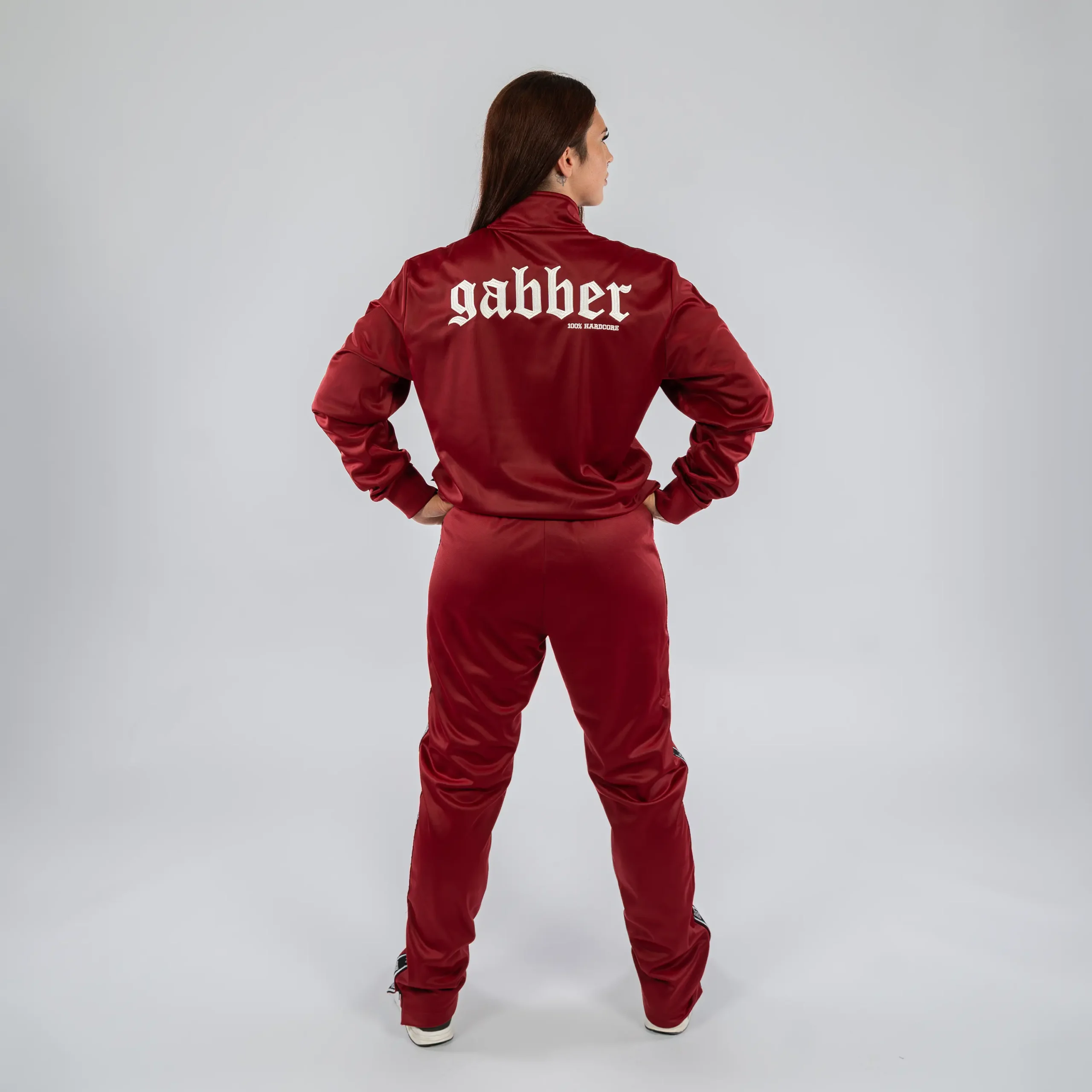 100% Hardcore Track Suit, Complete Set, Gabber Burgundy – Image 7
