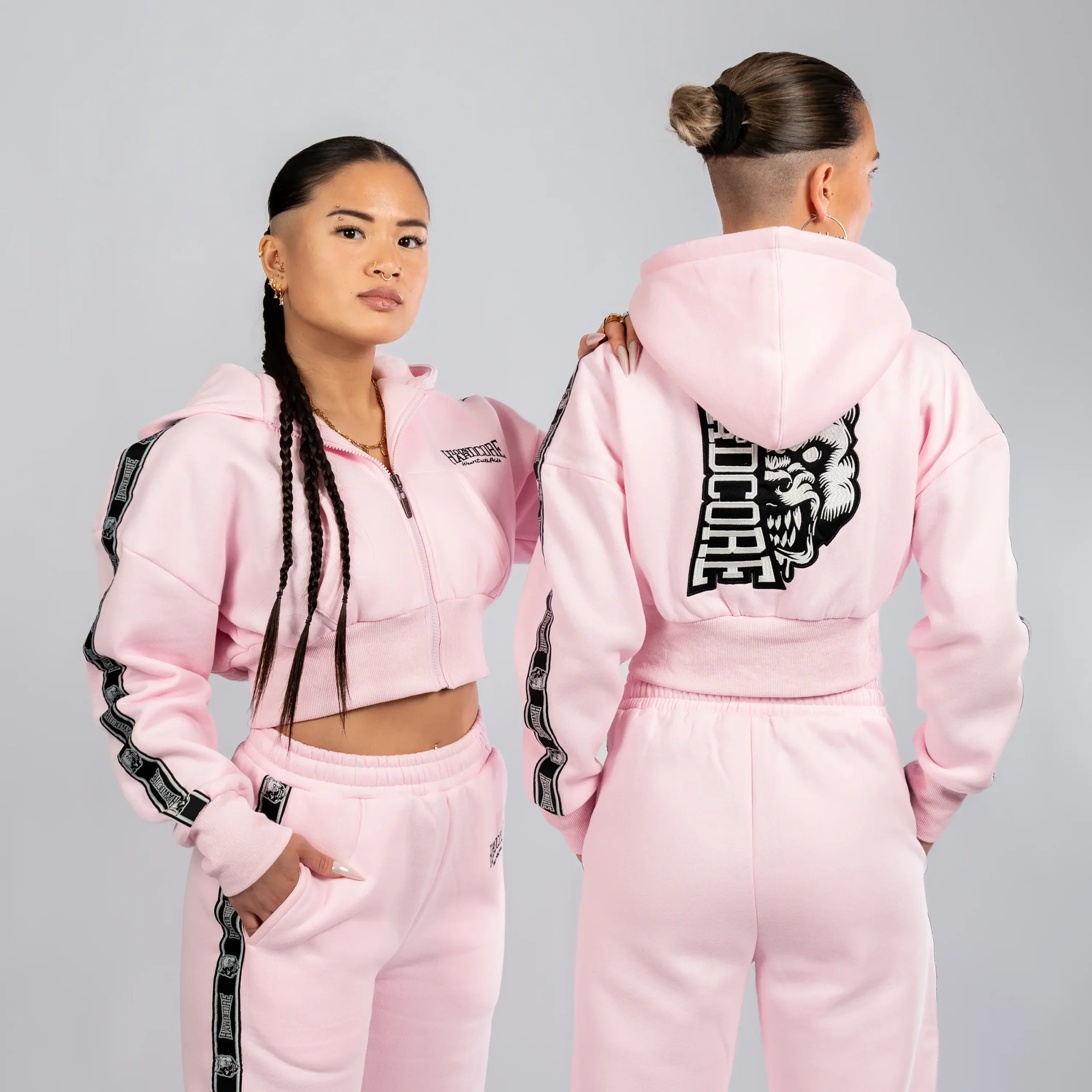 100% Hardcore Cropped Zipper Branded Rage Pink – Bild 2