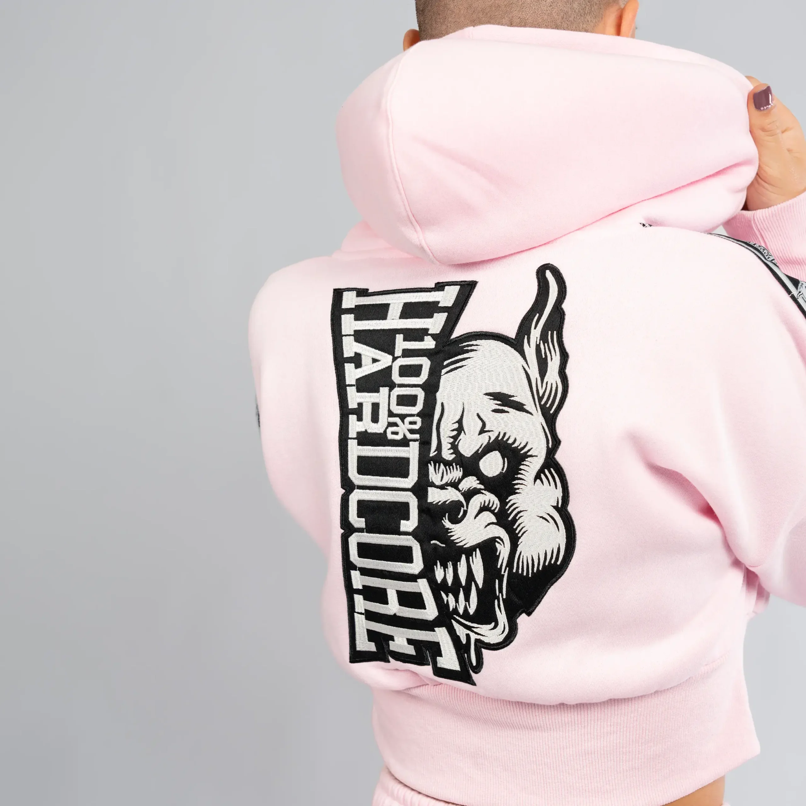100% Hardcore Cropped Zipper Branded Rage Pink – Bild 4