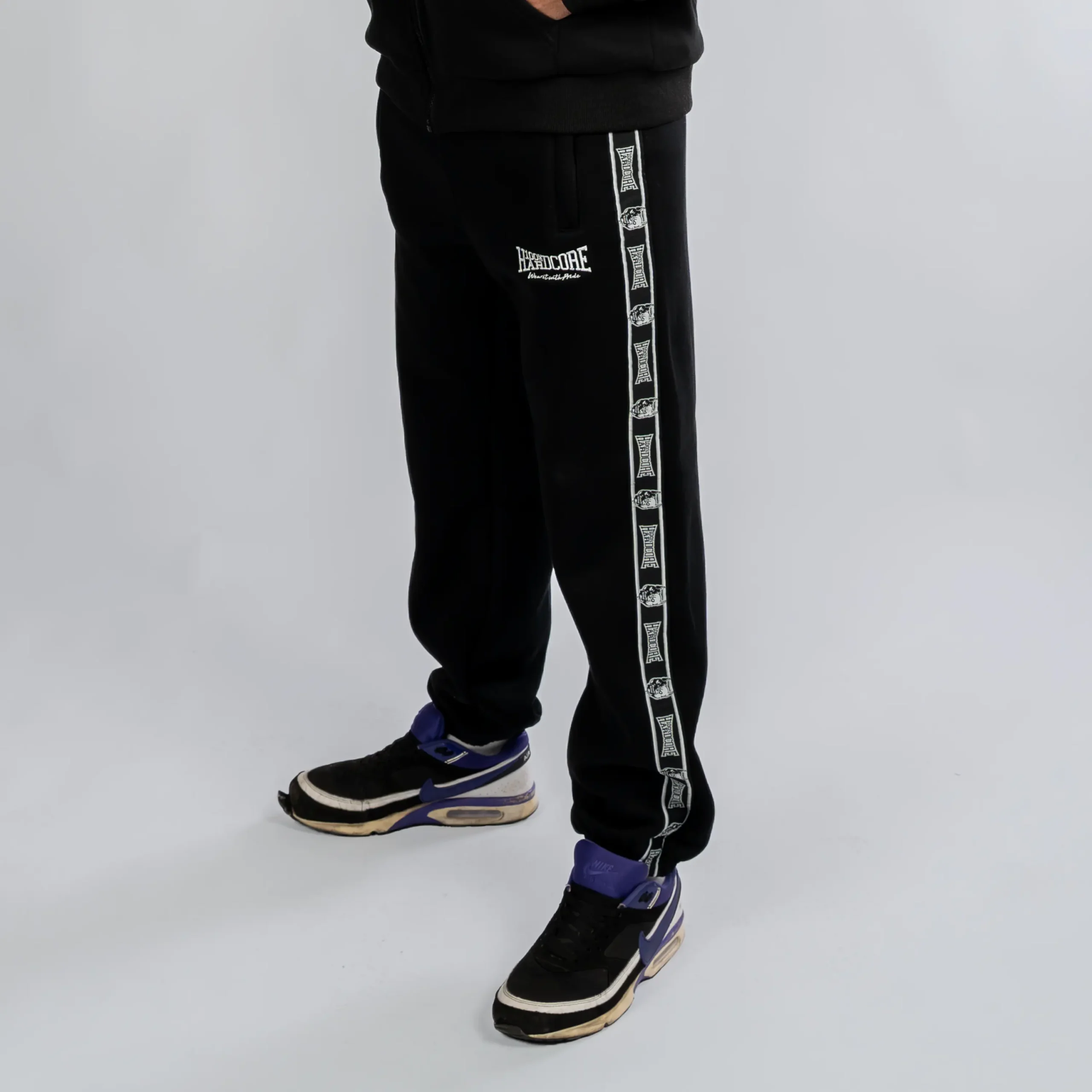 100% Hardcore Jogginghose Essential Taped Black – Bild 2