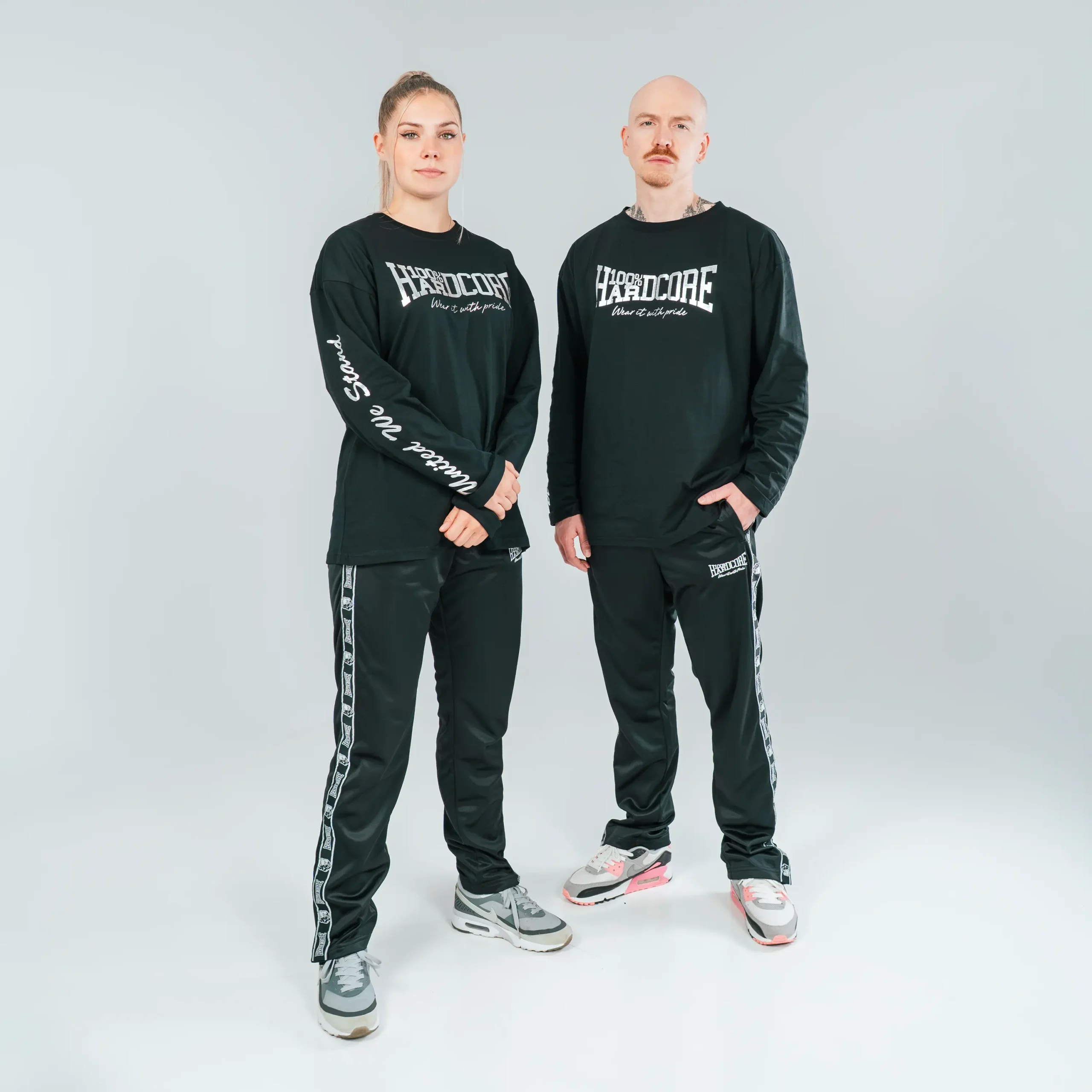 100% Hardcore Long-Sleeve Shirt, Silver – Image 6