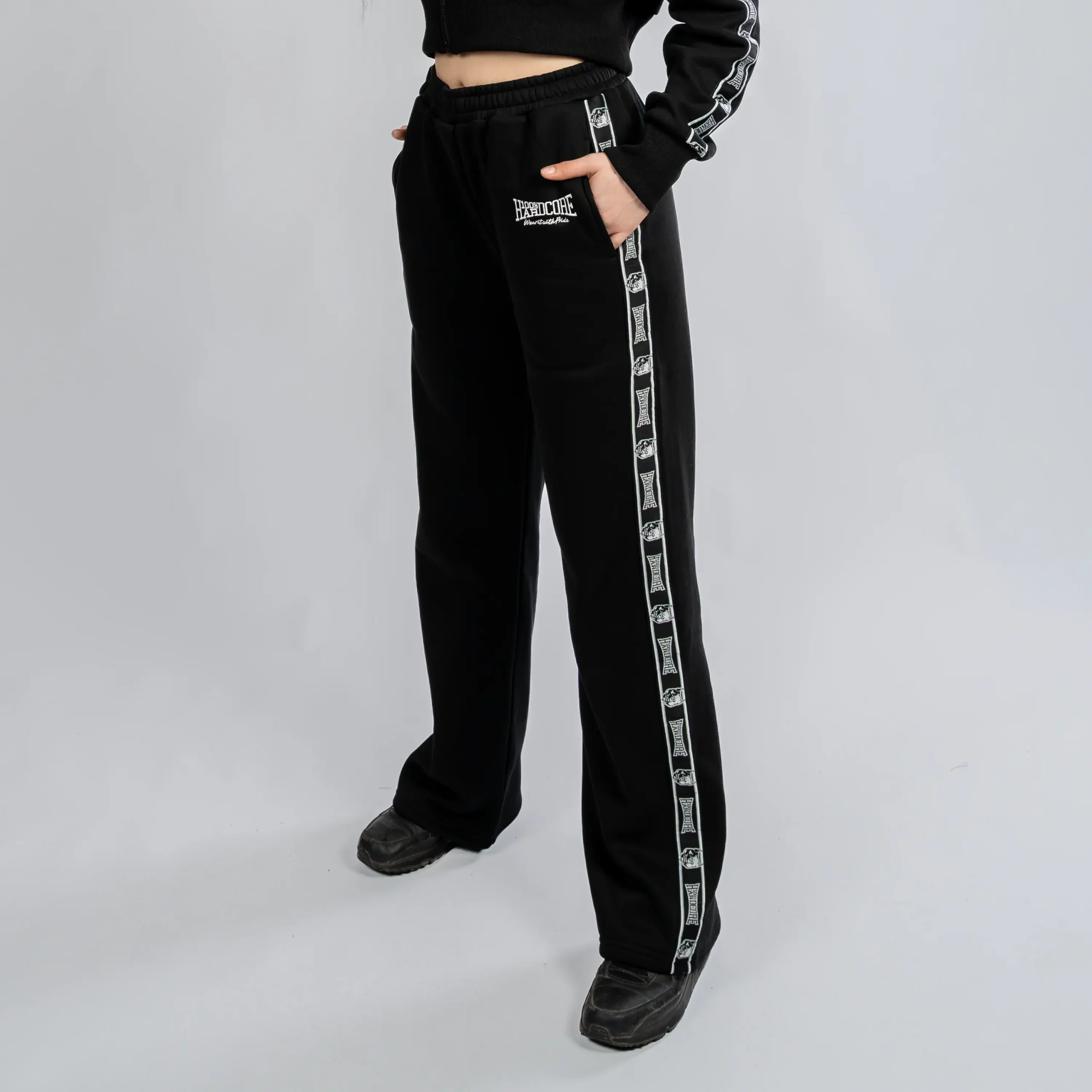 100% Hardcore Straight Fight Jogginghose Black – Bild 5