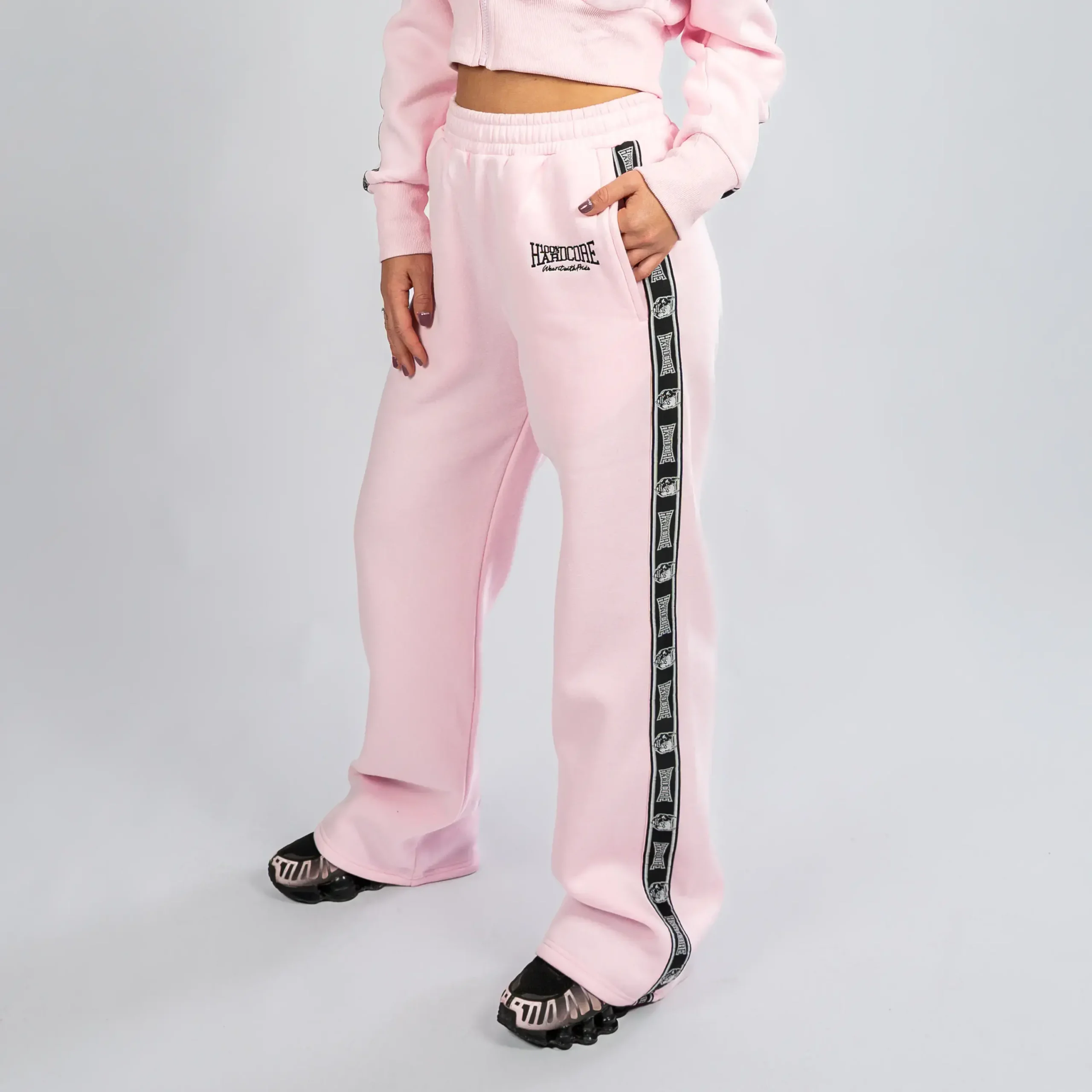 100% Hardcore Straight Fight Jogginghose Pink – Bild 7