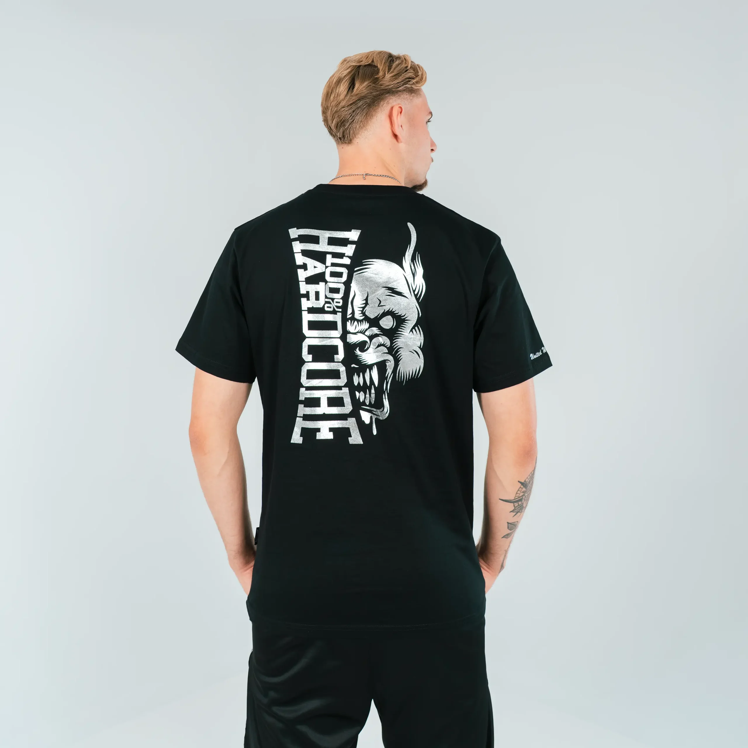 100% Hardcore Shirt Silver – Image 2