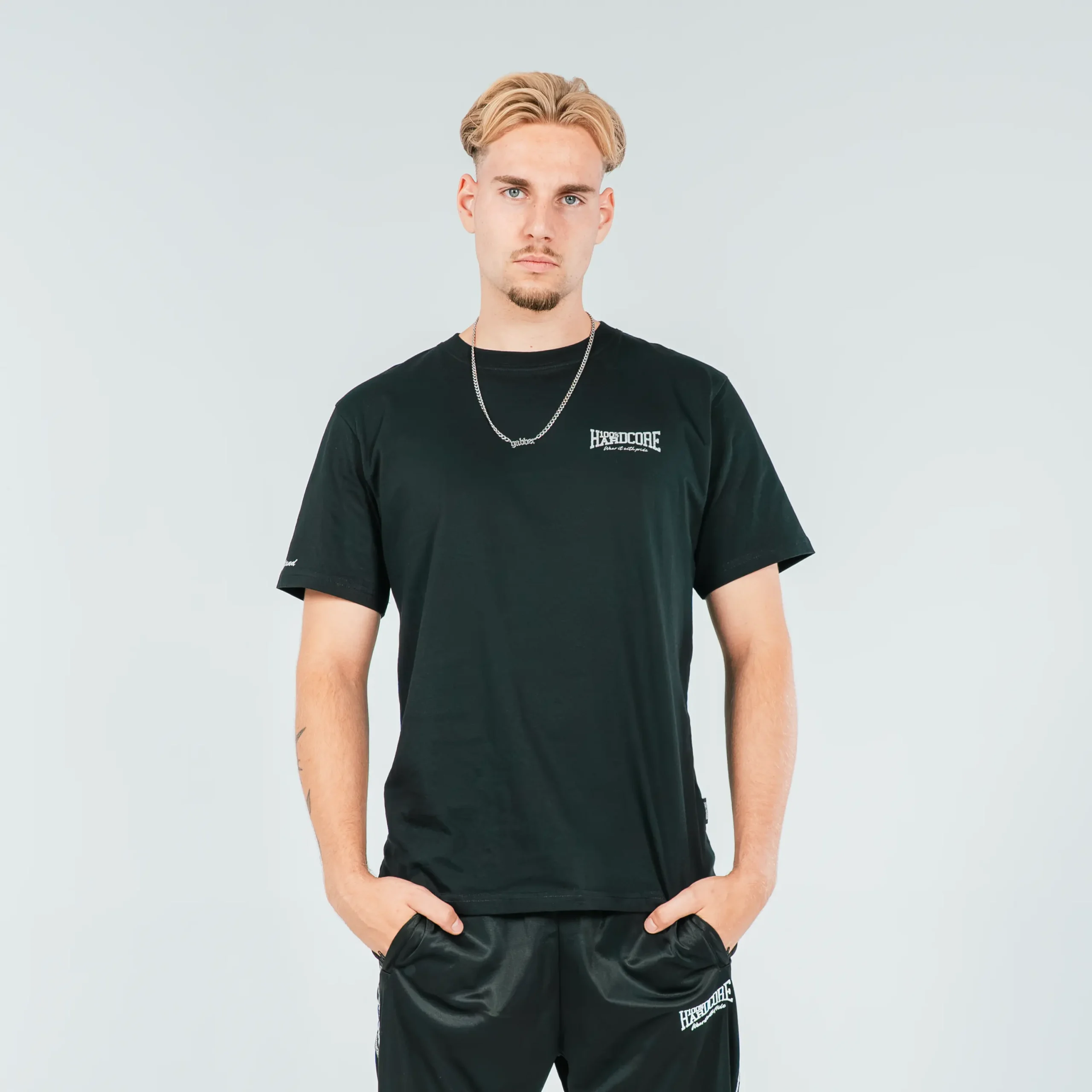 100% Hardcore Shirt Silver – Image 3