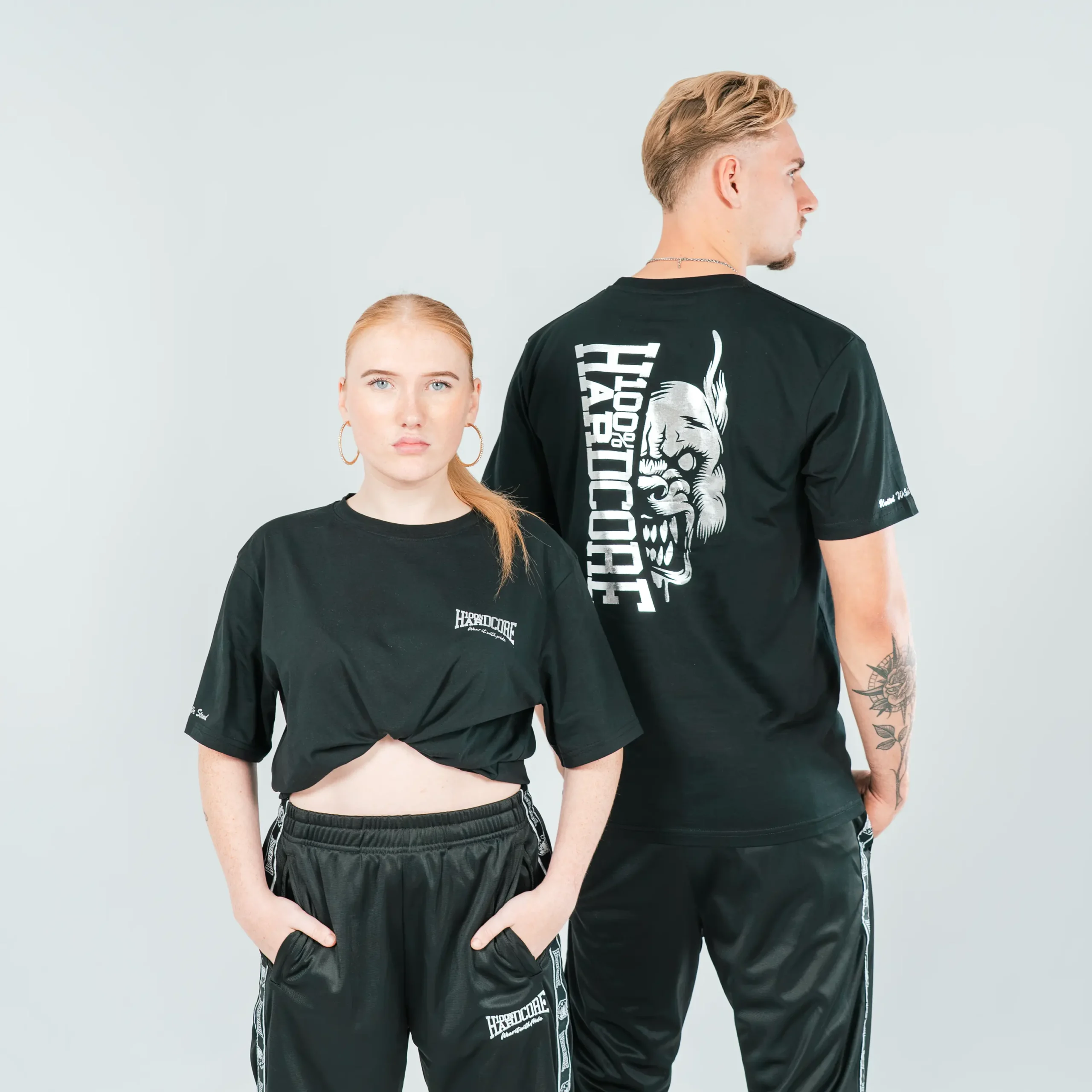100% Hardcore Shirt Silver – Image 4