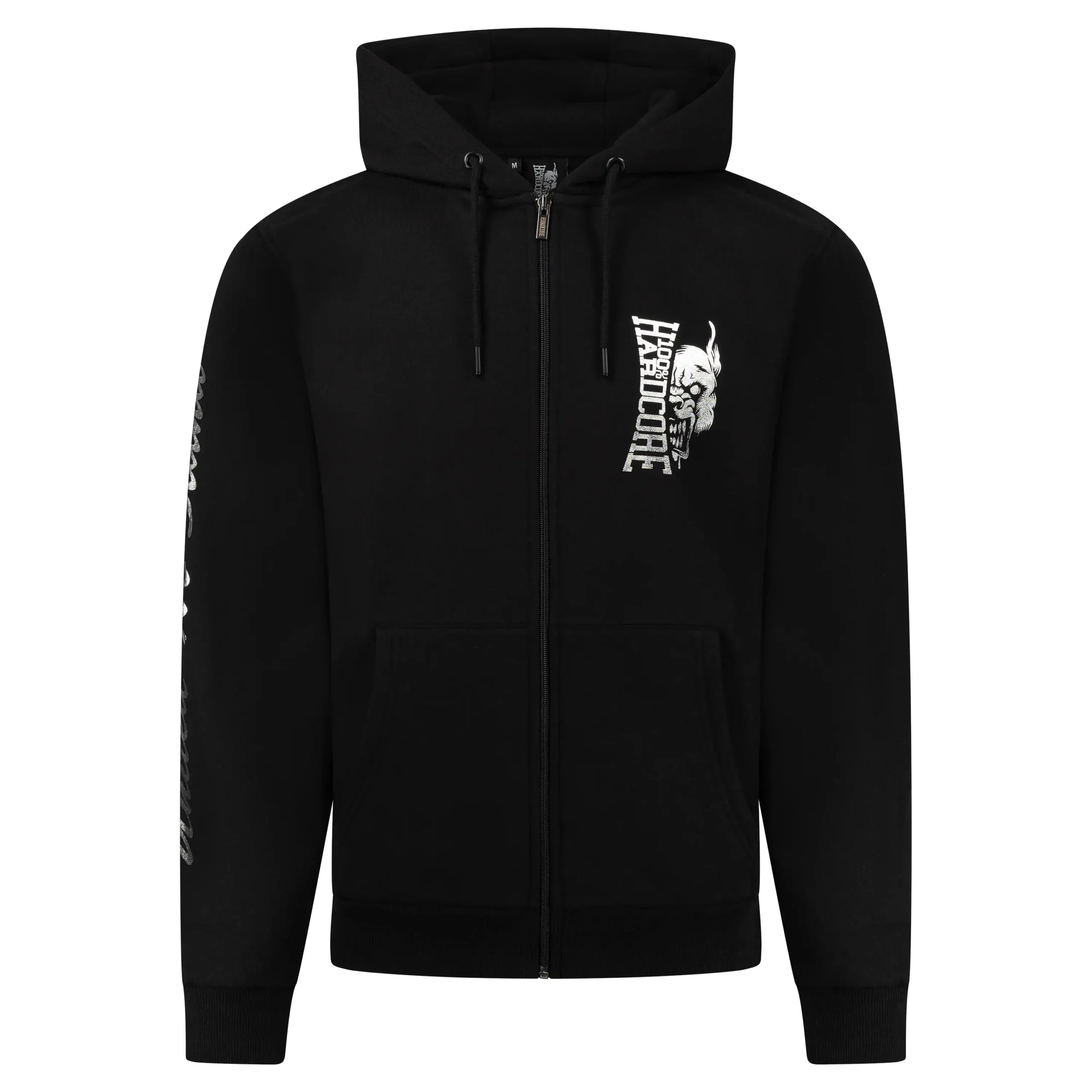 100% Hardcore Hooded Zipper Silver – Image 7