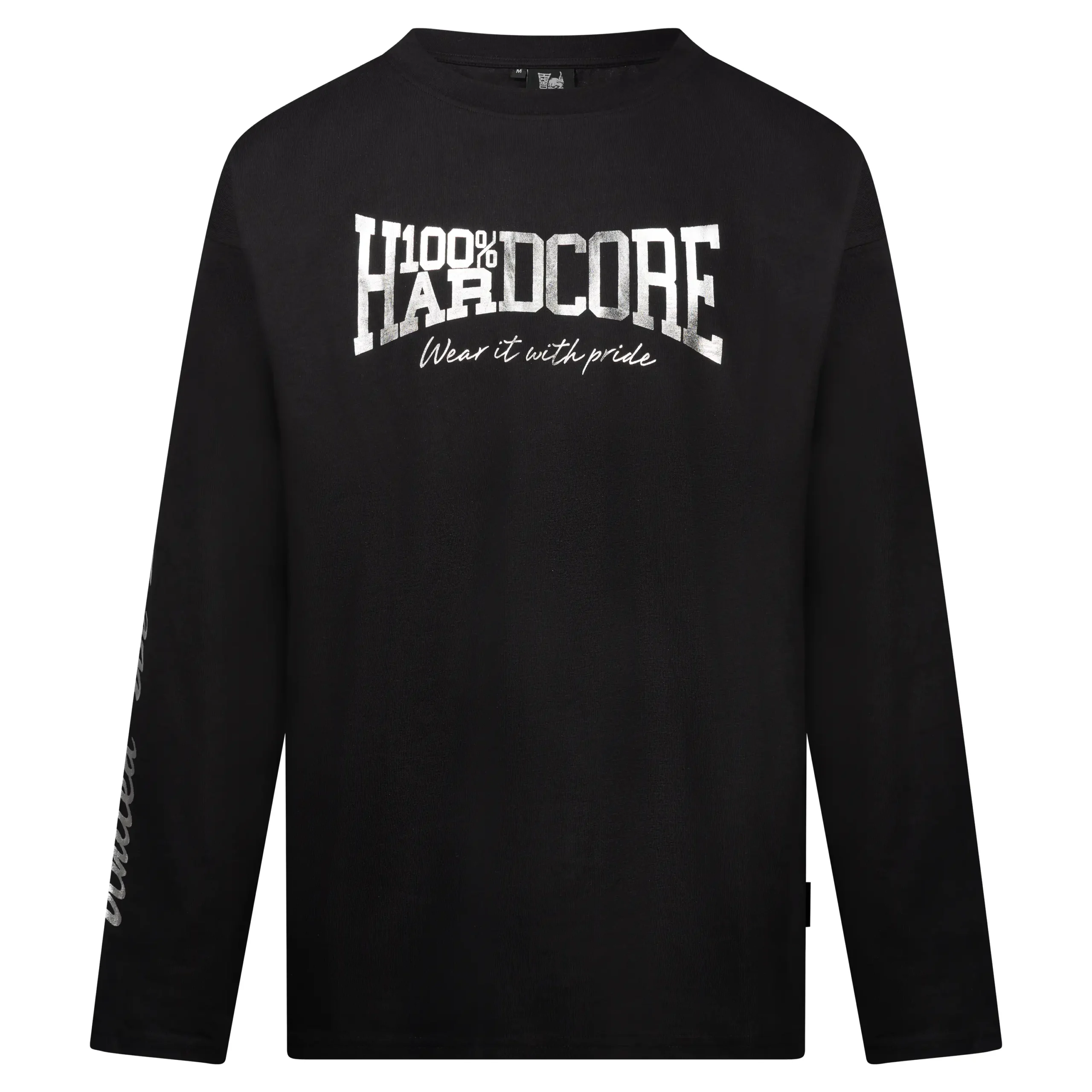 100% Hardcore Long-Sleeve Shirt, Silver – Image 8
