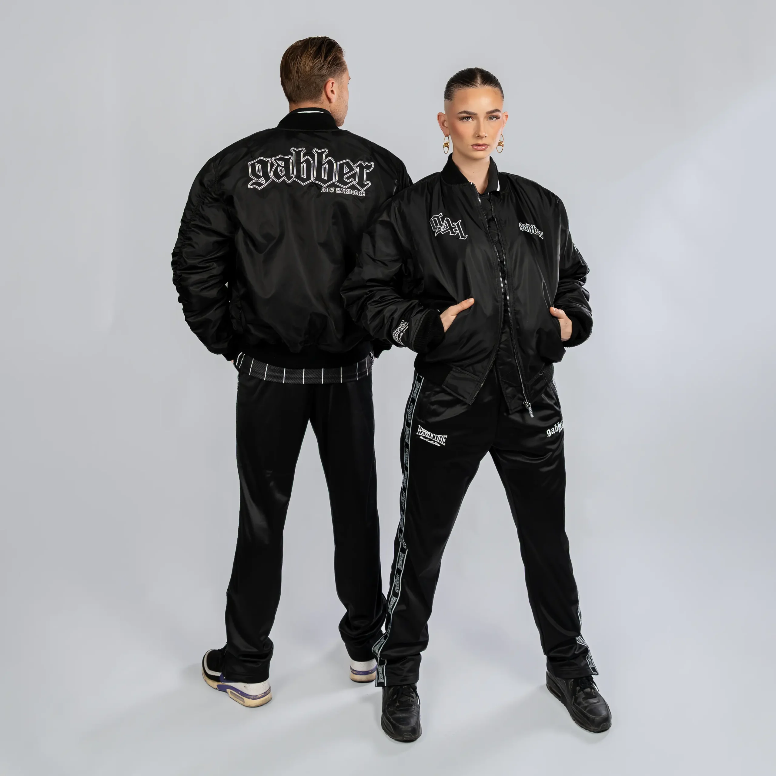 100% Hardcore Bomberjacke Gabber Striped – Bild 4