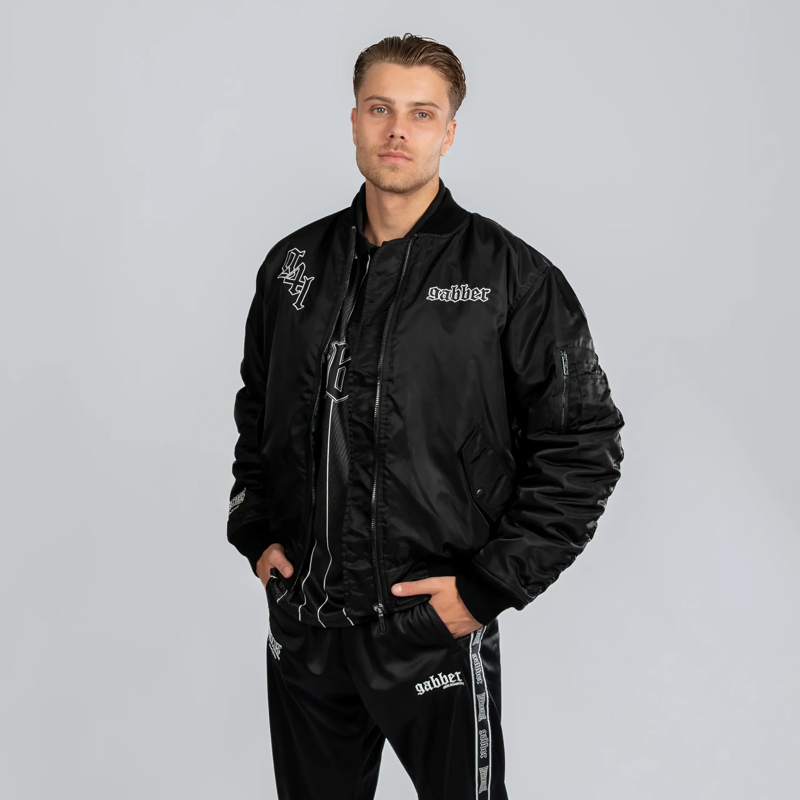 100% Hardcore Bomberjacke Gabber Striped – Bild 6