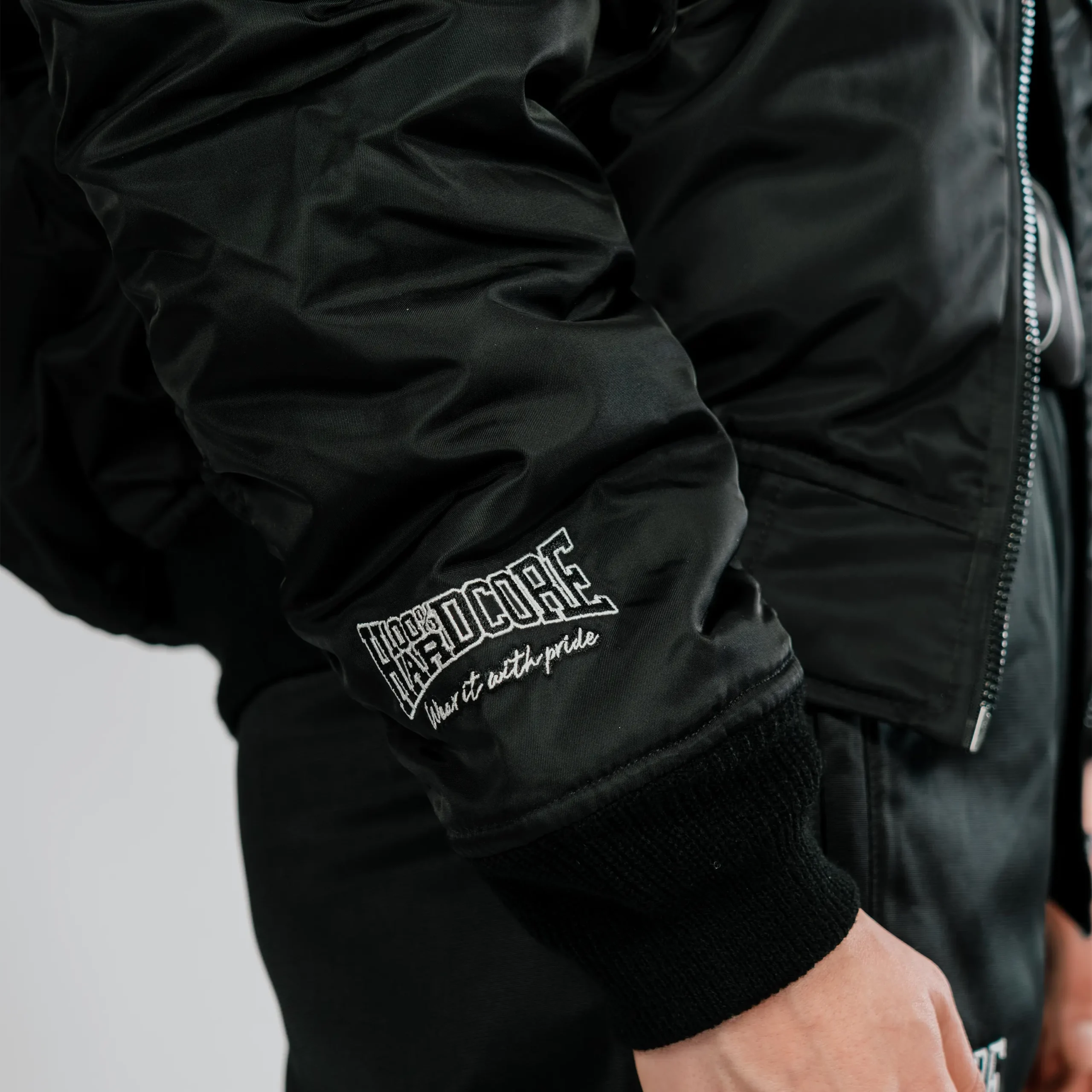 100% Hardcore Bomberjacke Gabber Striped – Bild 7