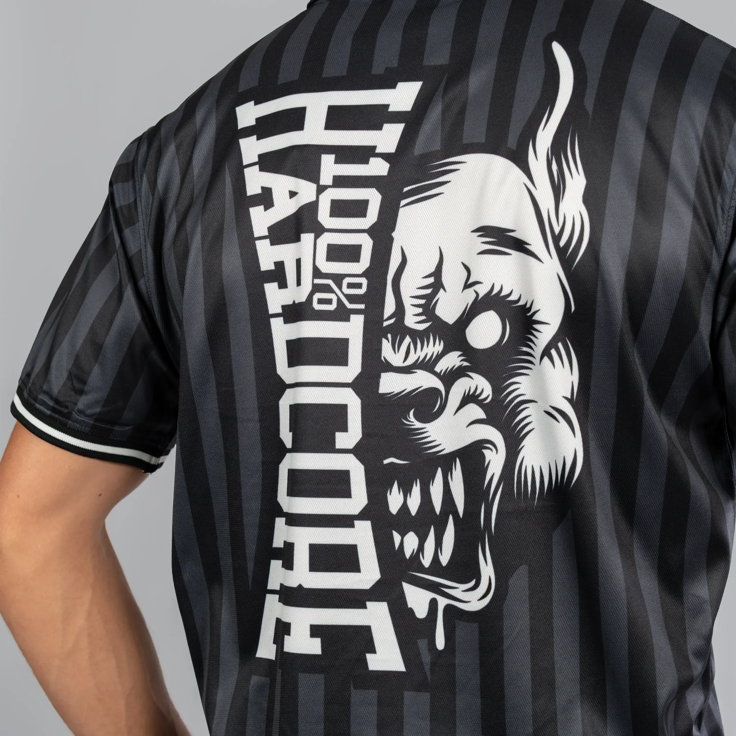 100% Hardcore Soccer Shirt Classic Striped black – Bild 5