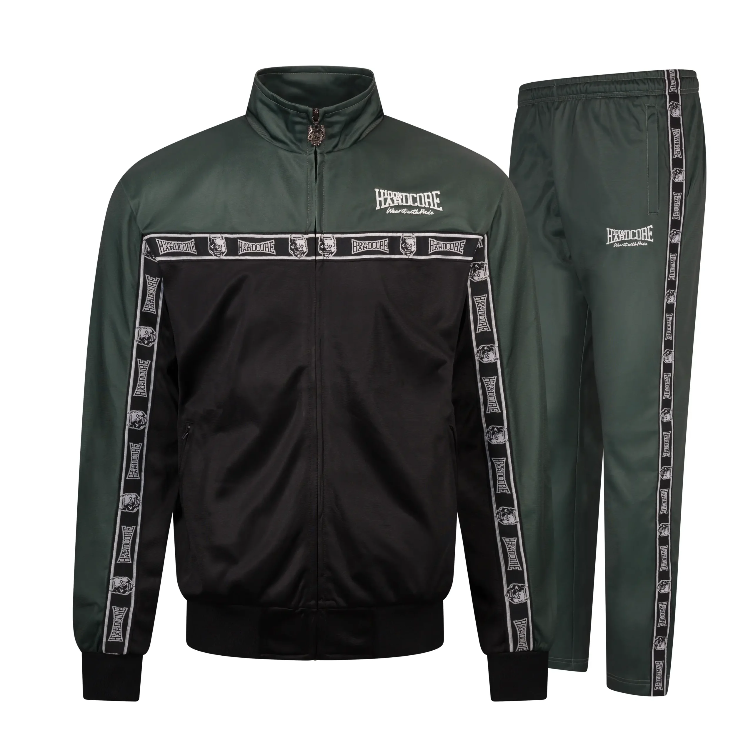 100% Hardcore Trainingsanzug komplett Essential dark green