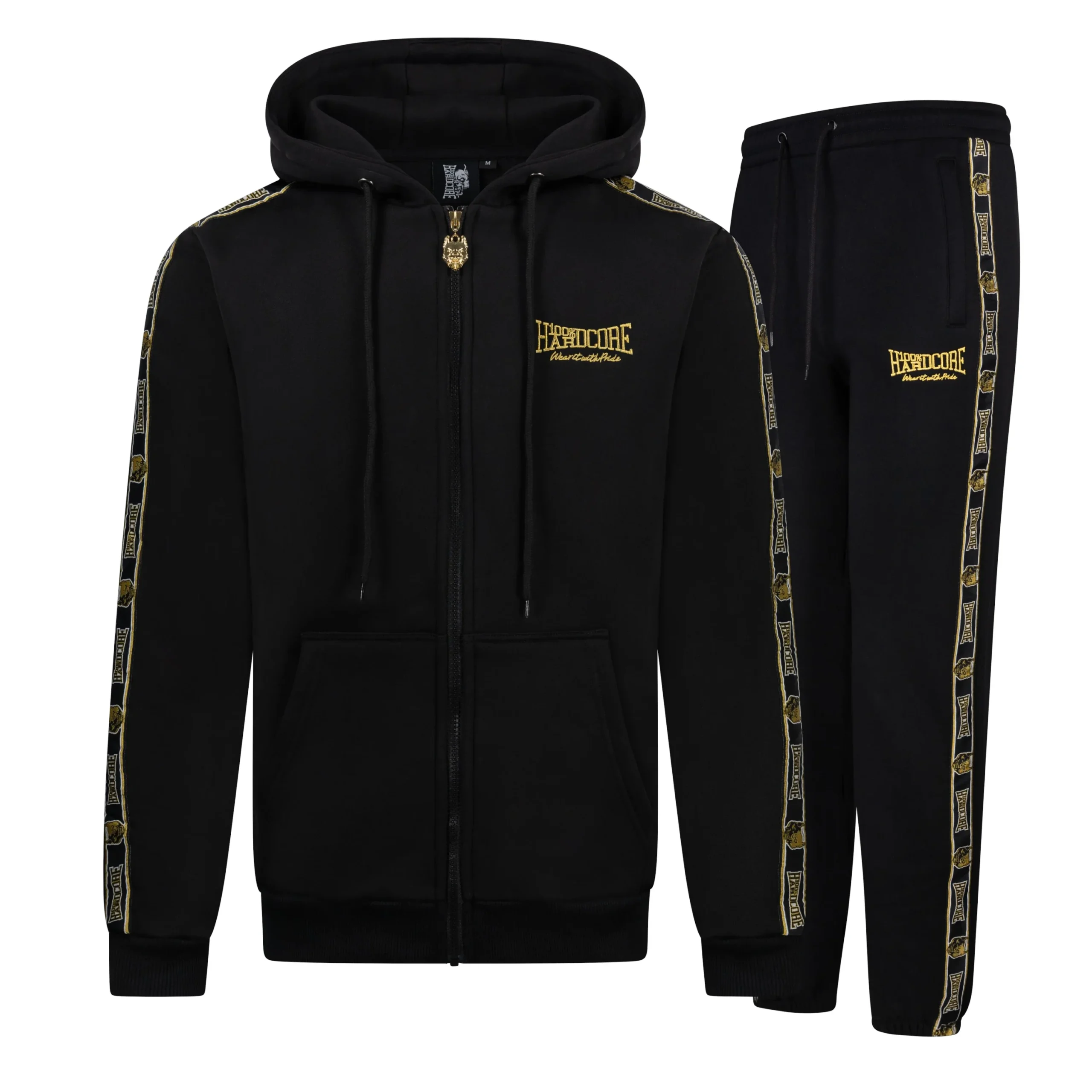 100% Hardcore Jogginganzug komplett Essential Gold