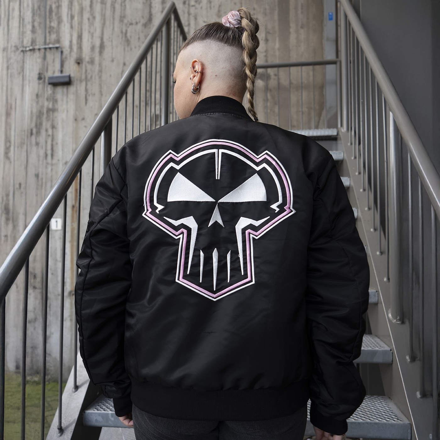 Rotterdam Terror Corps Bomberjacke Girlie Reverseble Black/Pink – Bild 2
