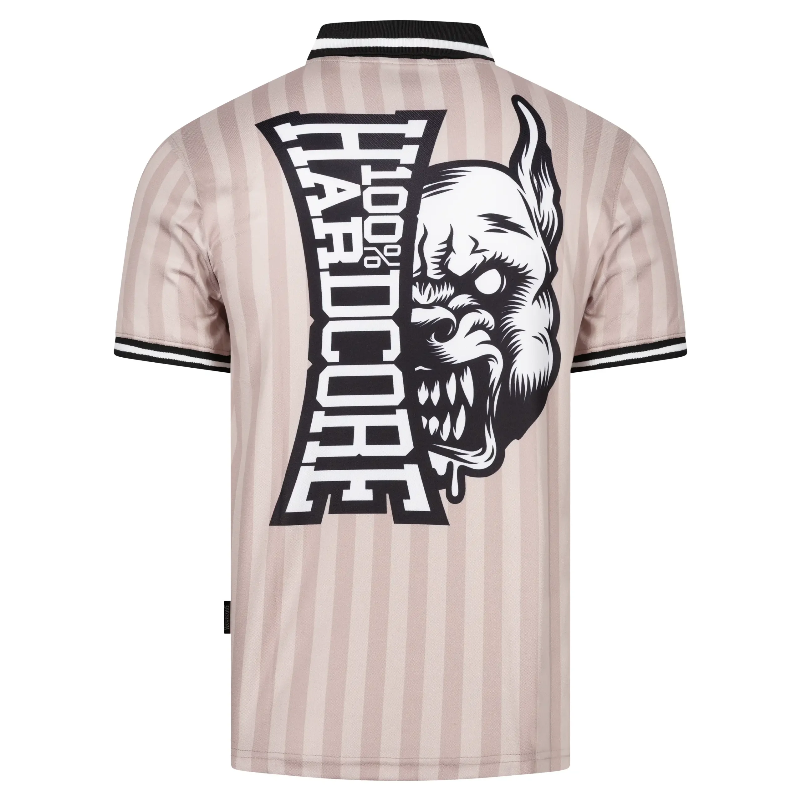 100% Hardcore Soccer Shirt Classic Striped Sand
